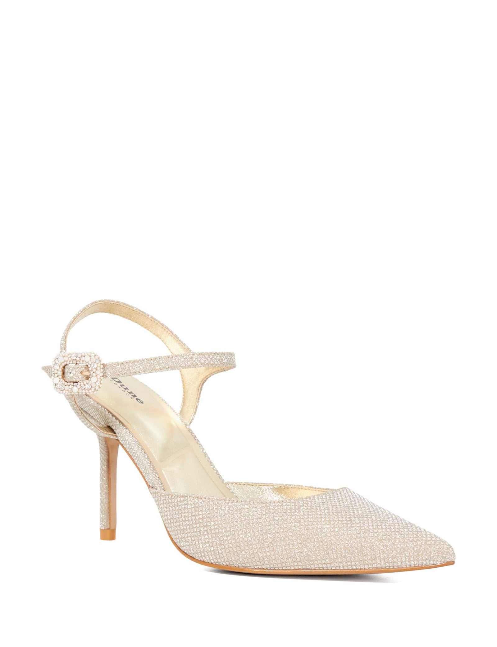 Glitter Stiletto Heel Ankle Strap Court Shoes - image 5