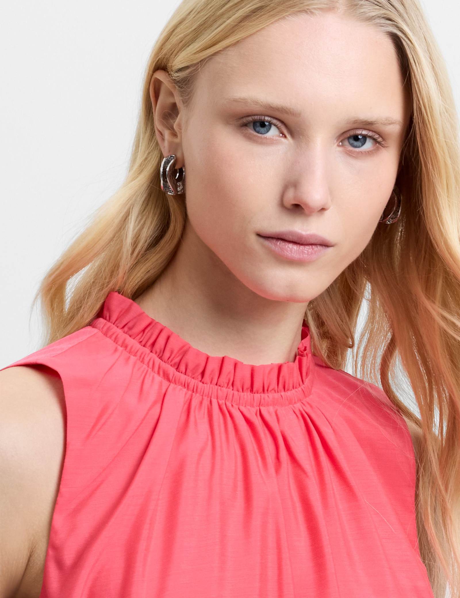High Neck Ruffle Midi Tiered Dress - image 3