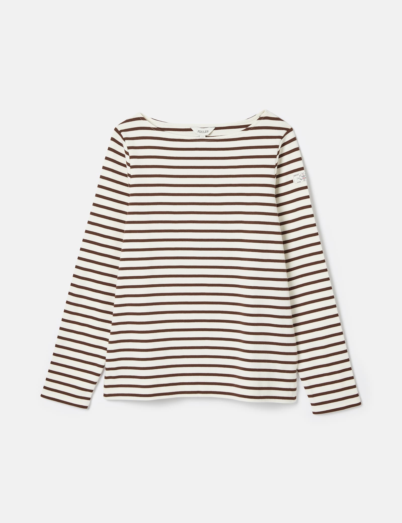 Pure Cotton Striped Slash Neck Top - image 1