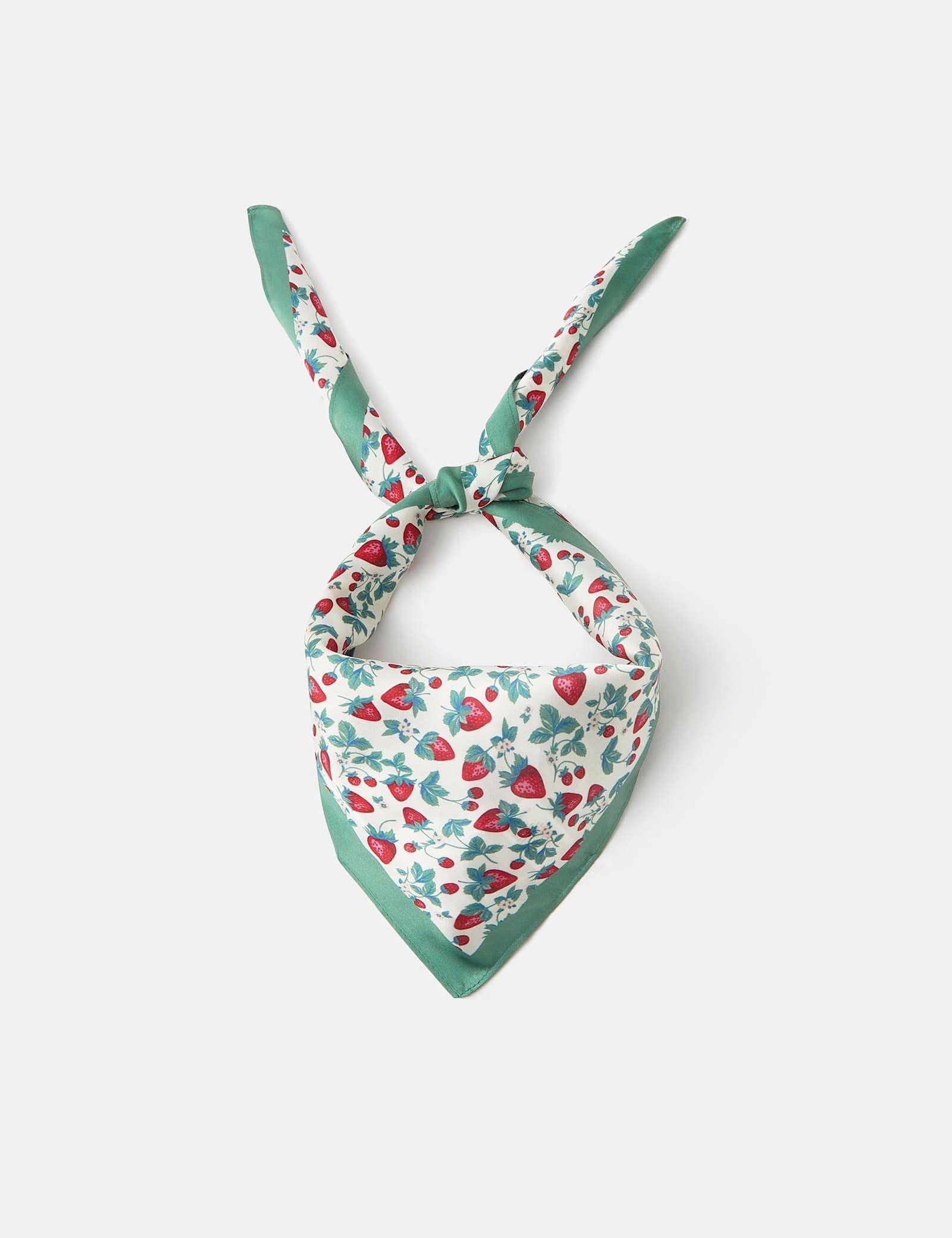 Satin Strawberry Square Scarf - image 1