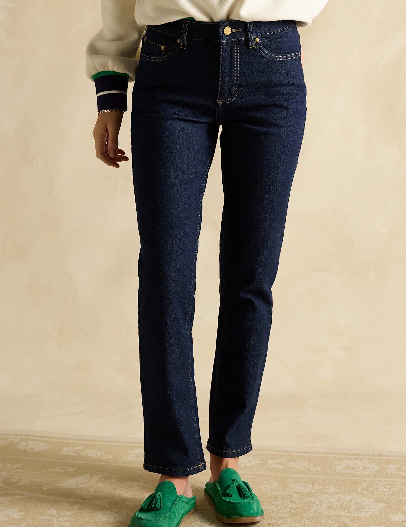Denim Mid Rise Slim Fit Ankle Grazer Jeans - image 2