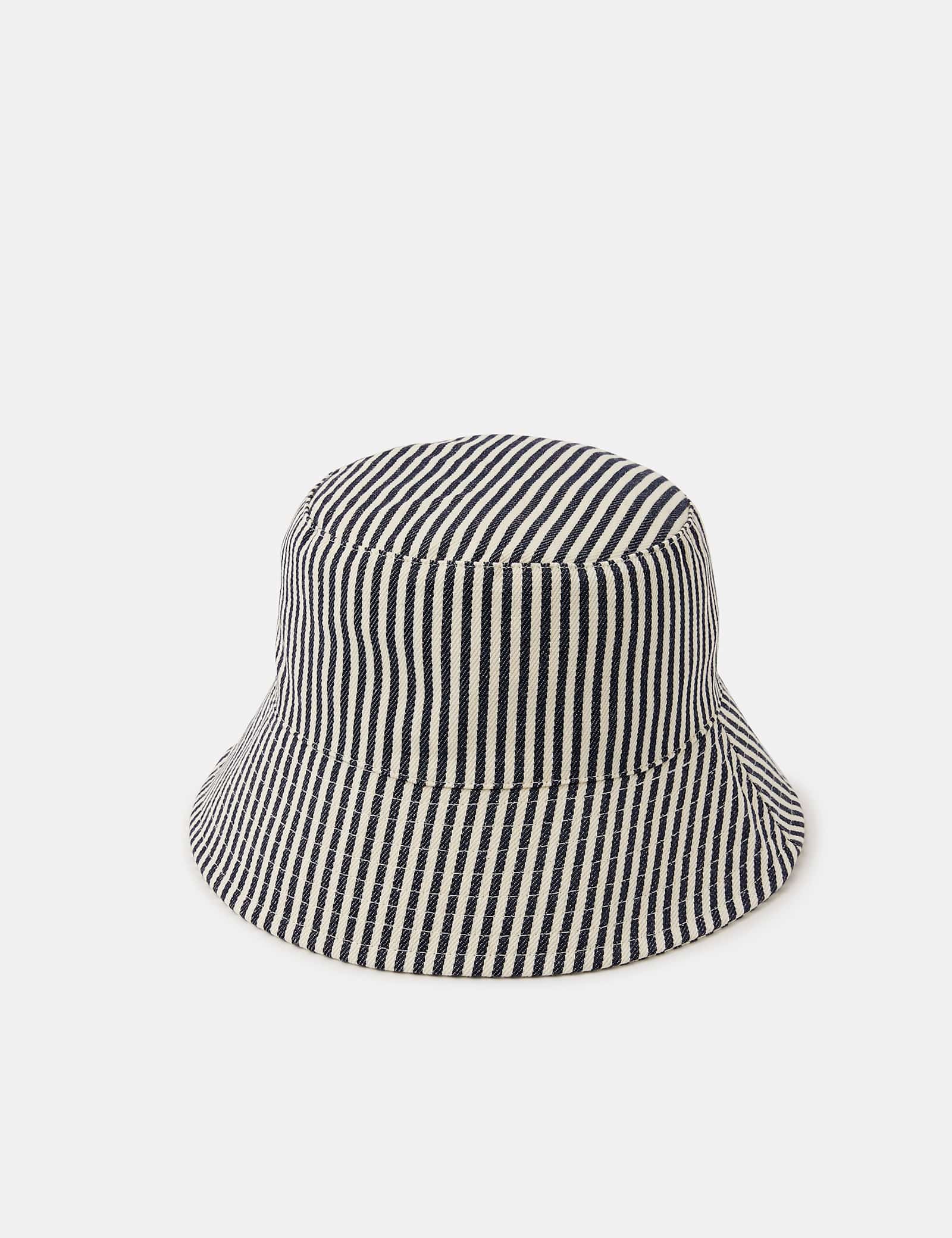 Pure Cotton Striped Bucket Hat - image 1