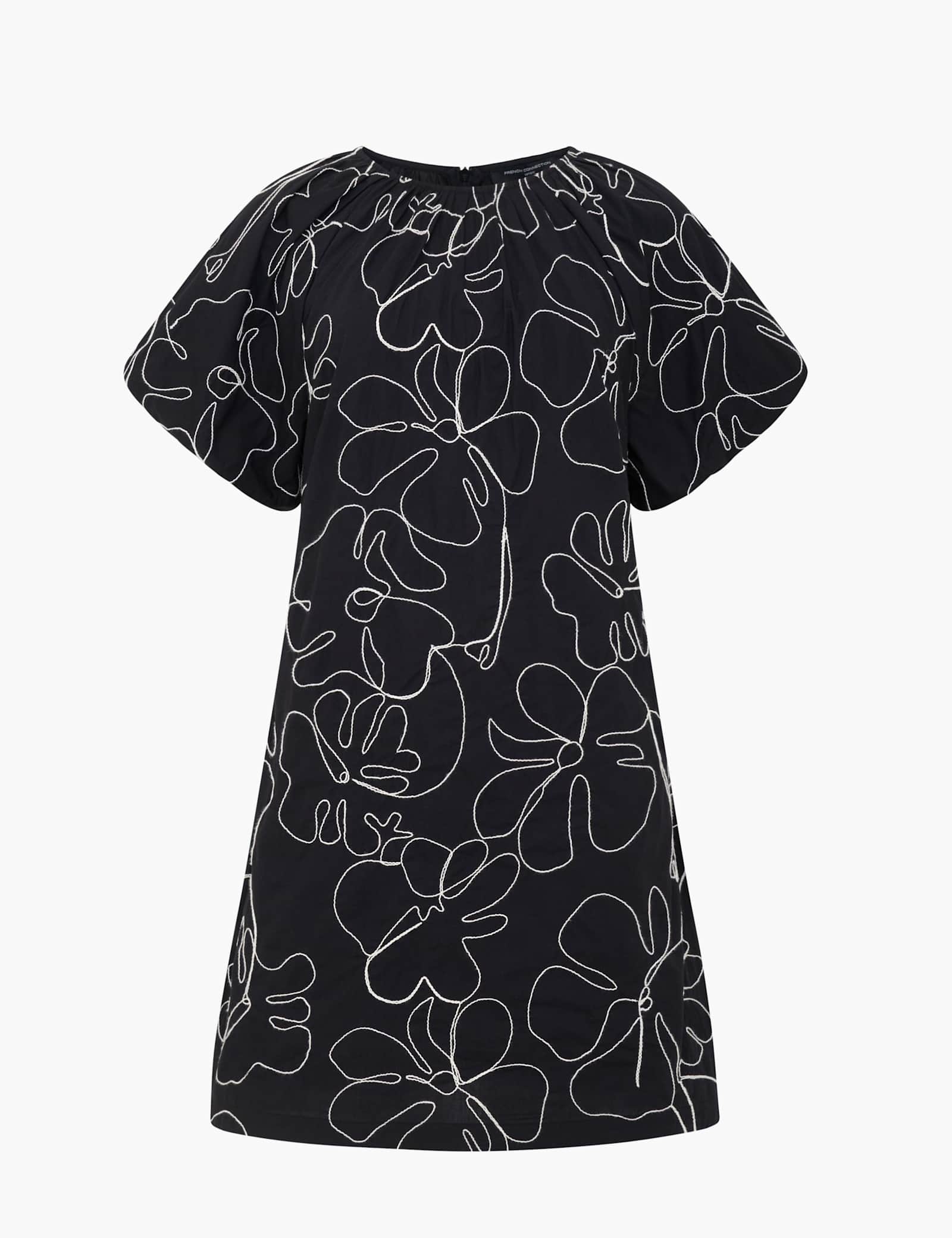 Pure Cotton Floral Embroidered Mini Shift Dress - image 1