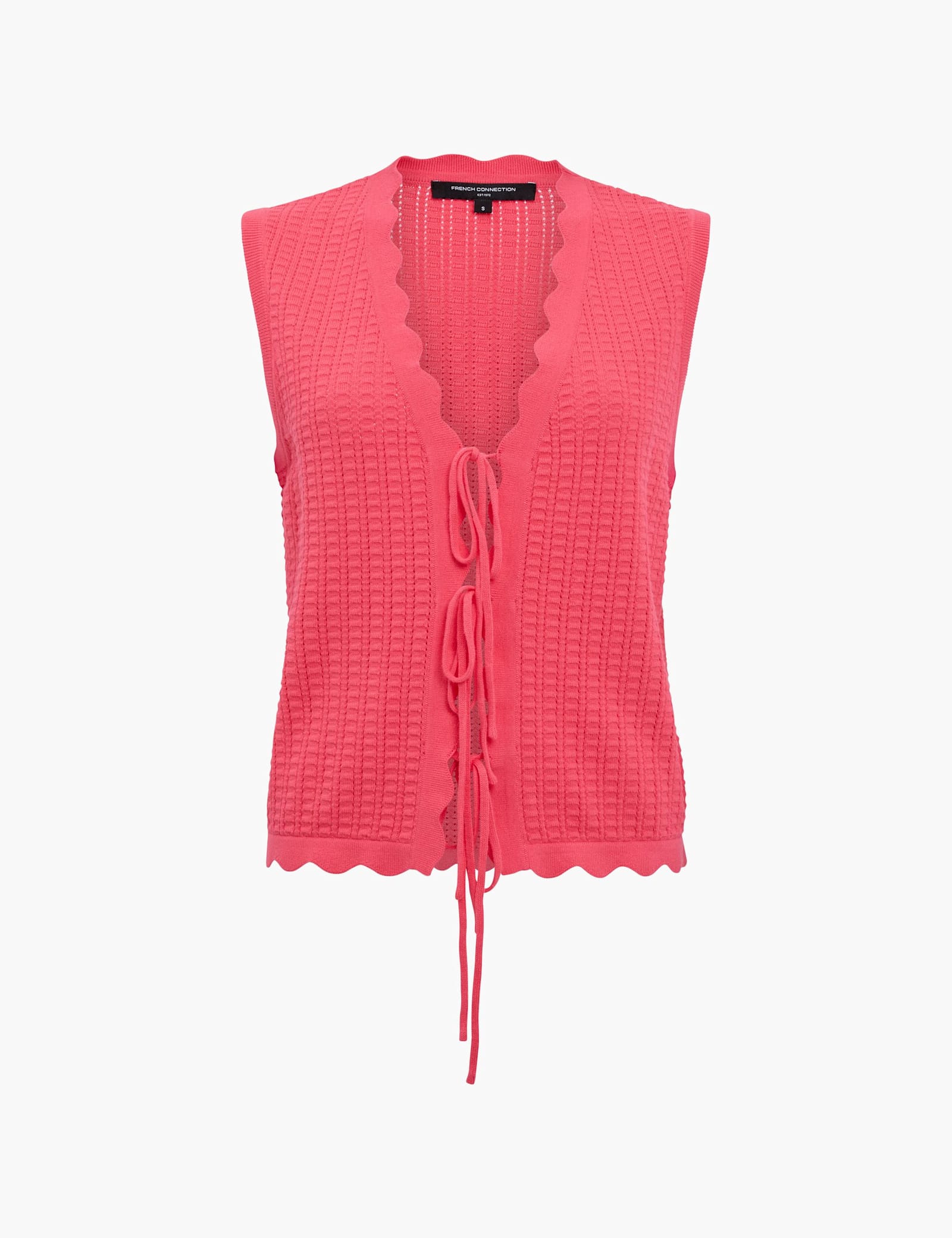 Pure Cotton Textured Knitted Vest - image 1