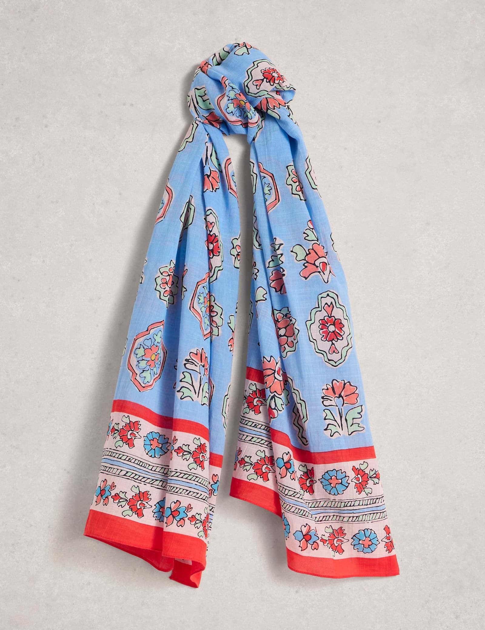 Cotton Blend Printed Scarf - image 2
