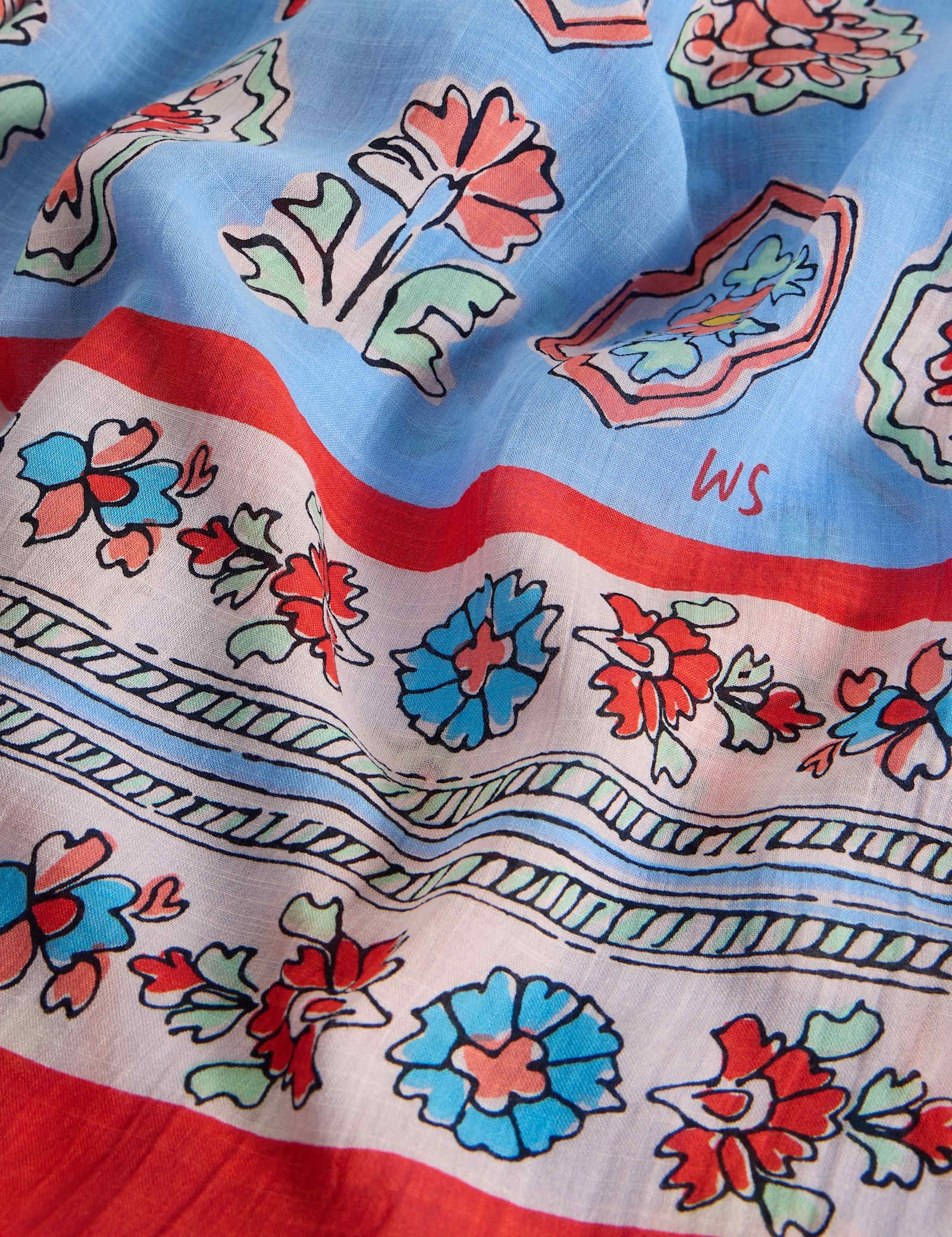 Cotton Blend Printed Scarf - image 5