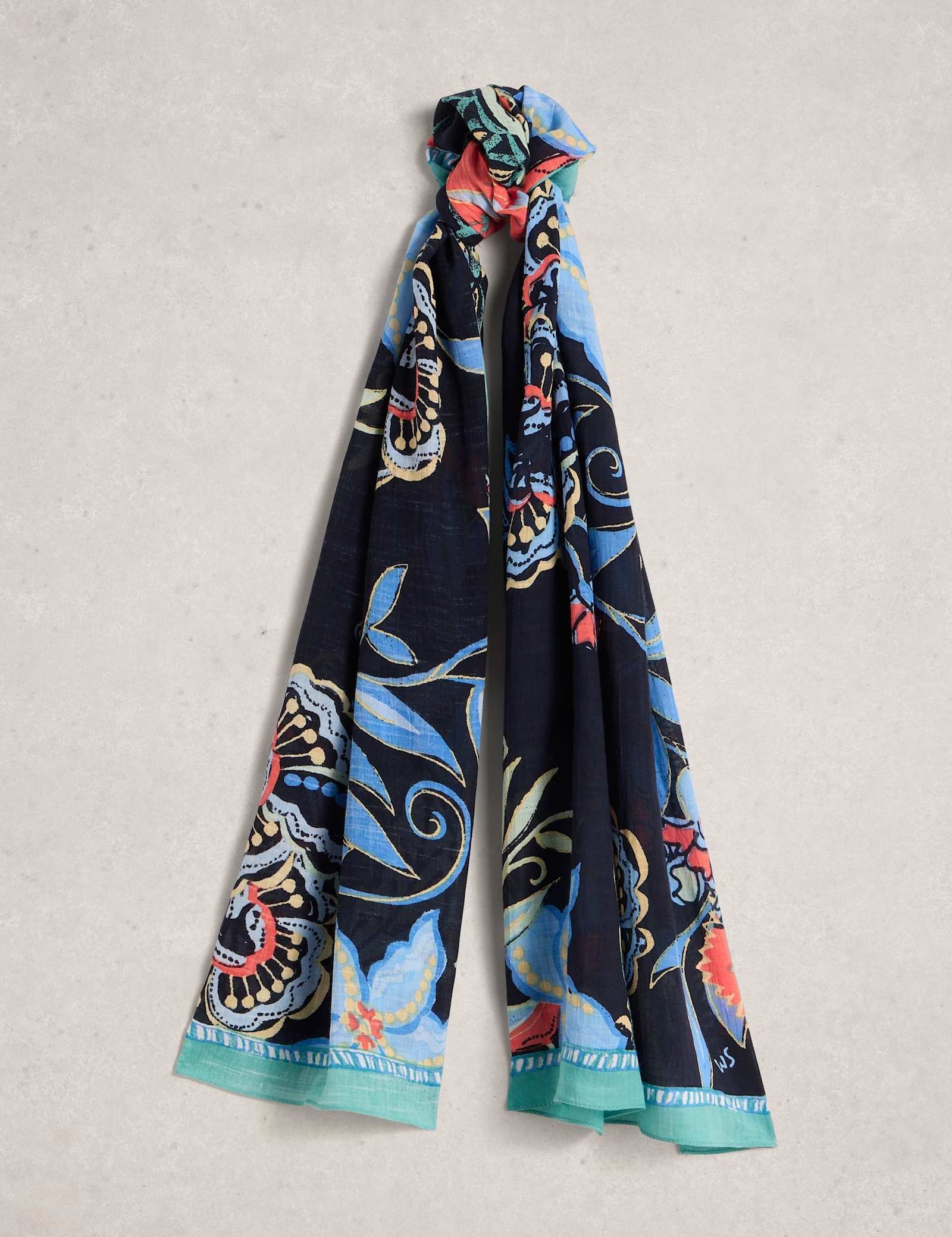 Cotton Blend Printed Scarf - image 1