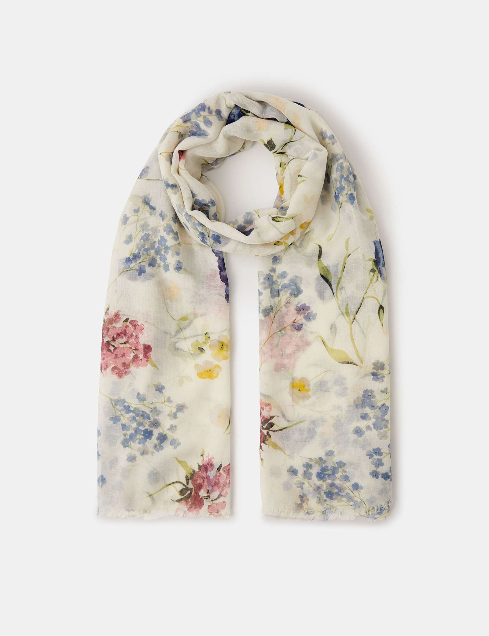 Printed Gardenia Lightweight Scarf - image 1