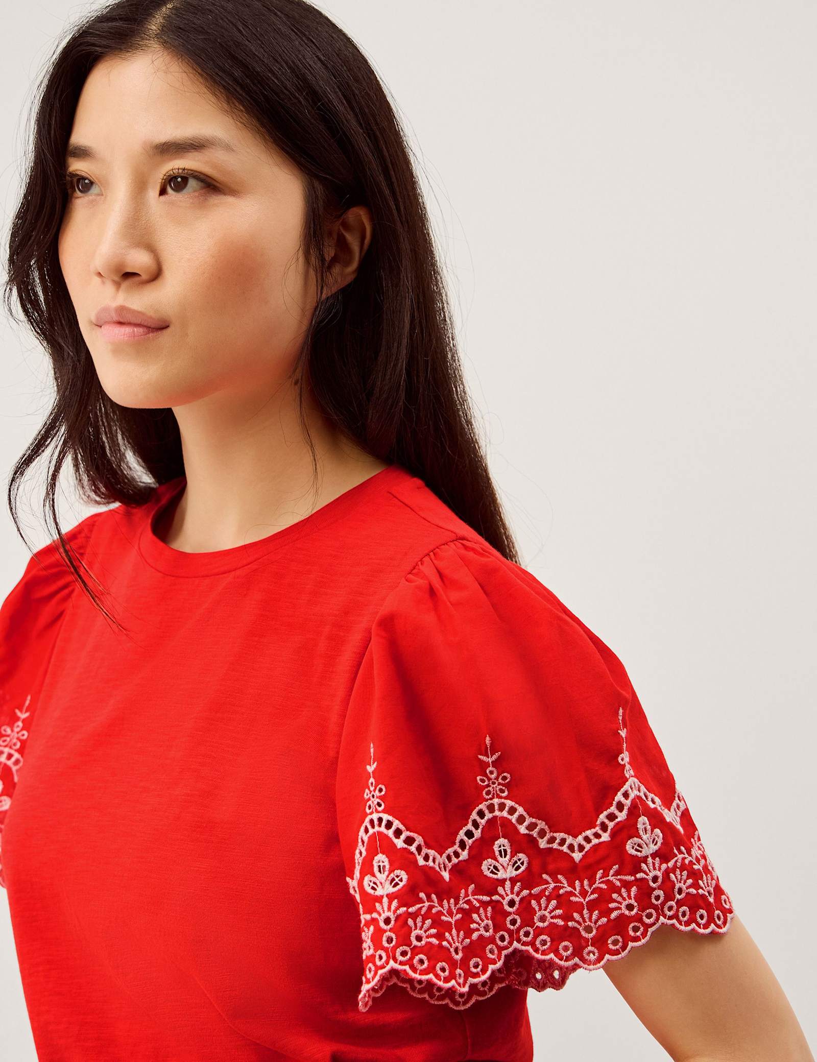 Pure Cotton Broderie T-Shirt - image 4