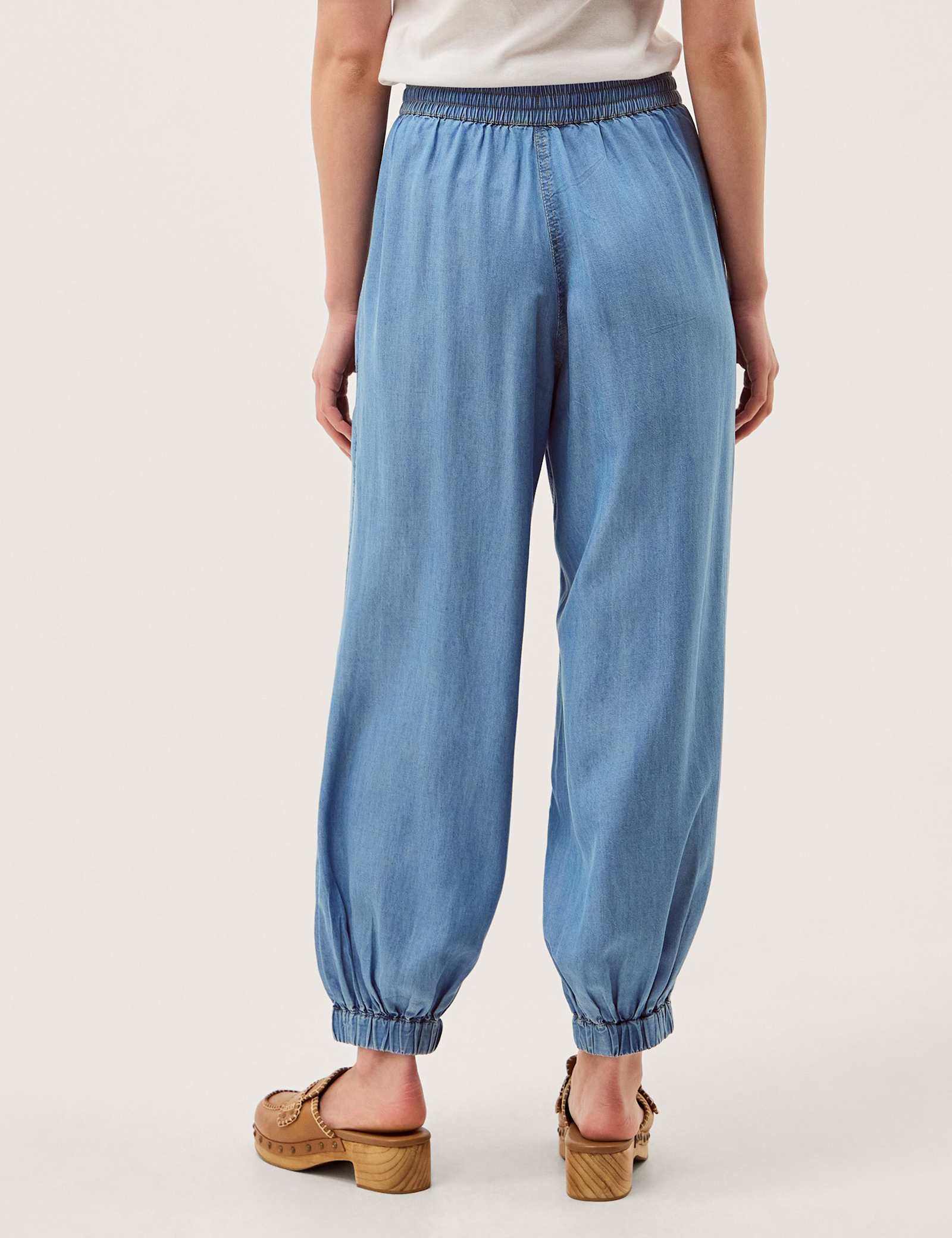 Pure Lyocell Drawstring Cuffed Joggers - image 5