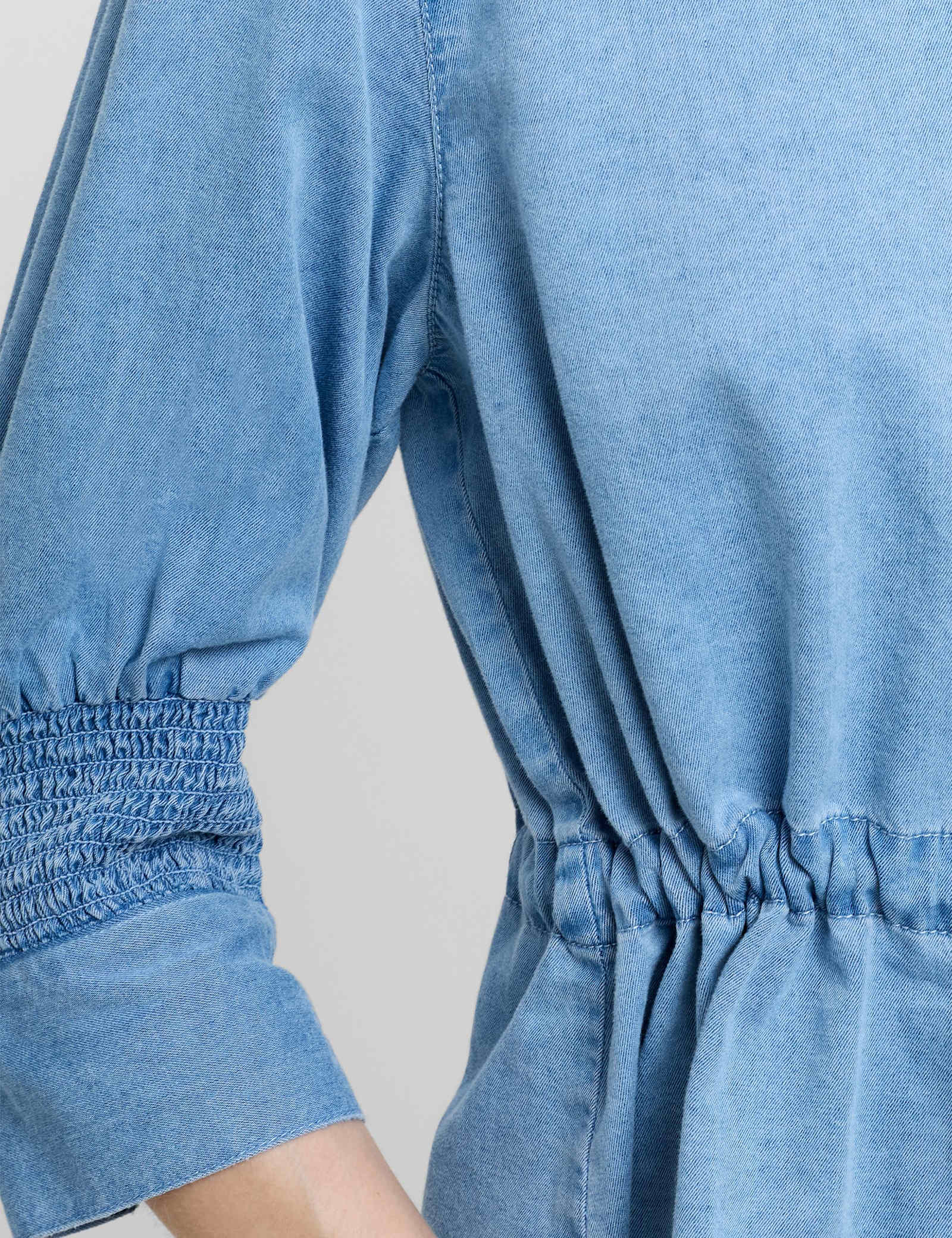 Pure Cotton Collared Drawstring Shirt - image 3