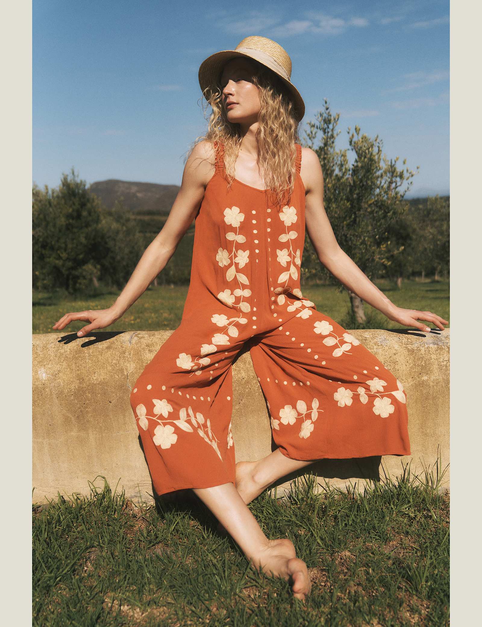 Embroidered Jumpsuit - image 1