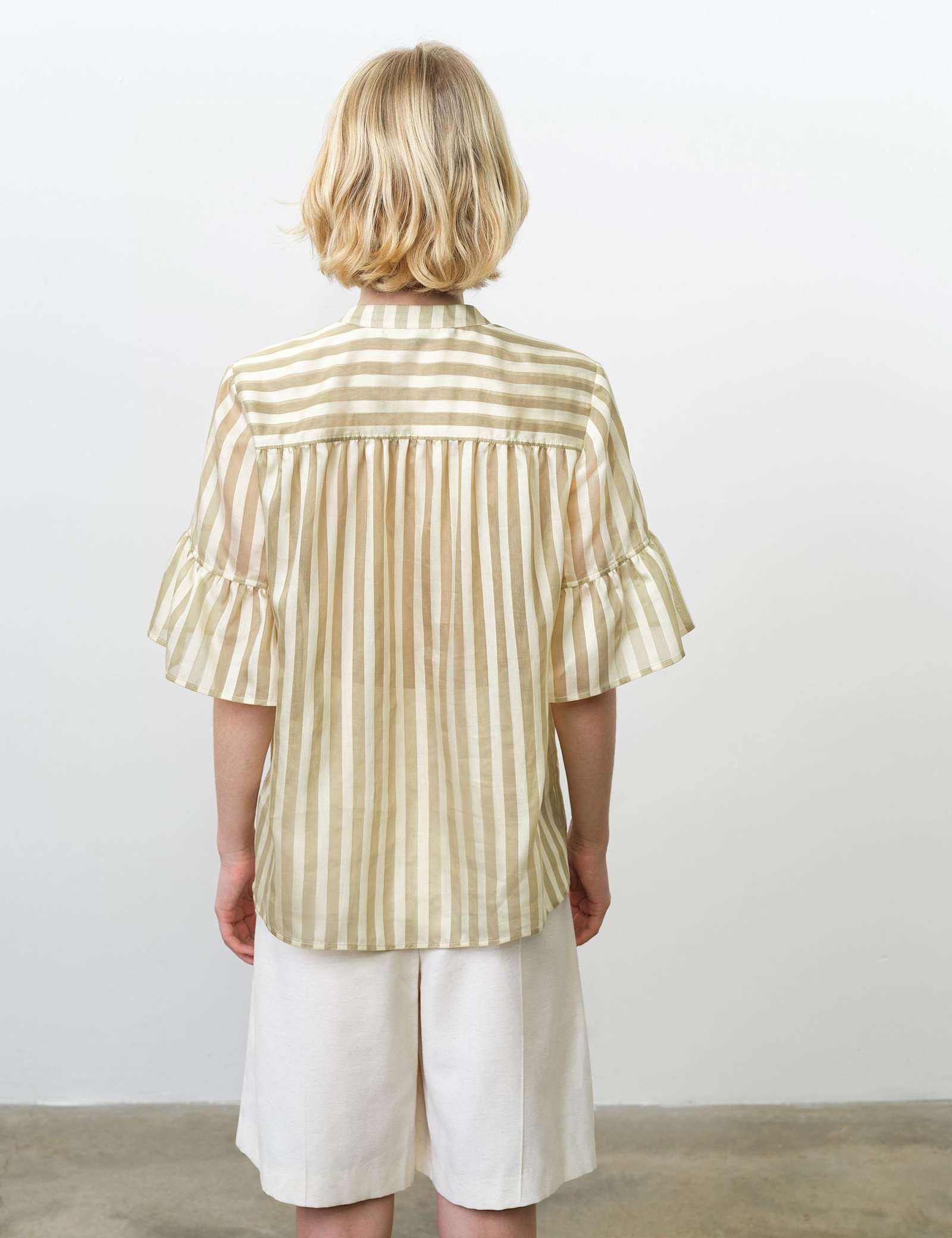 Lyocell Rich Striped V-Neck Top - image 3