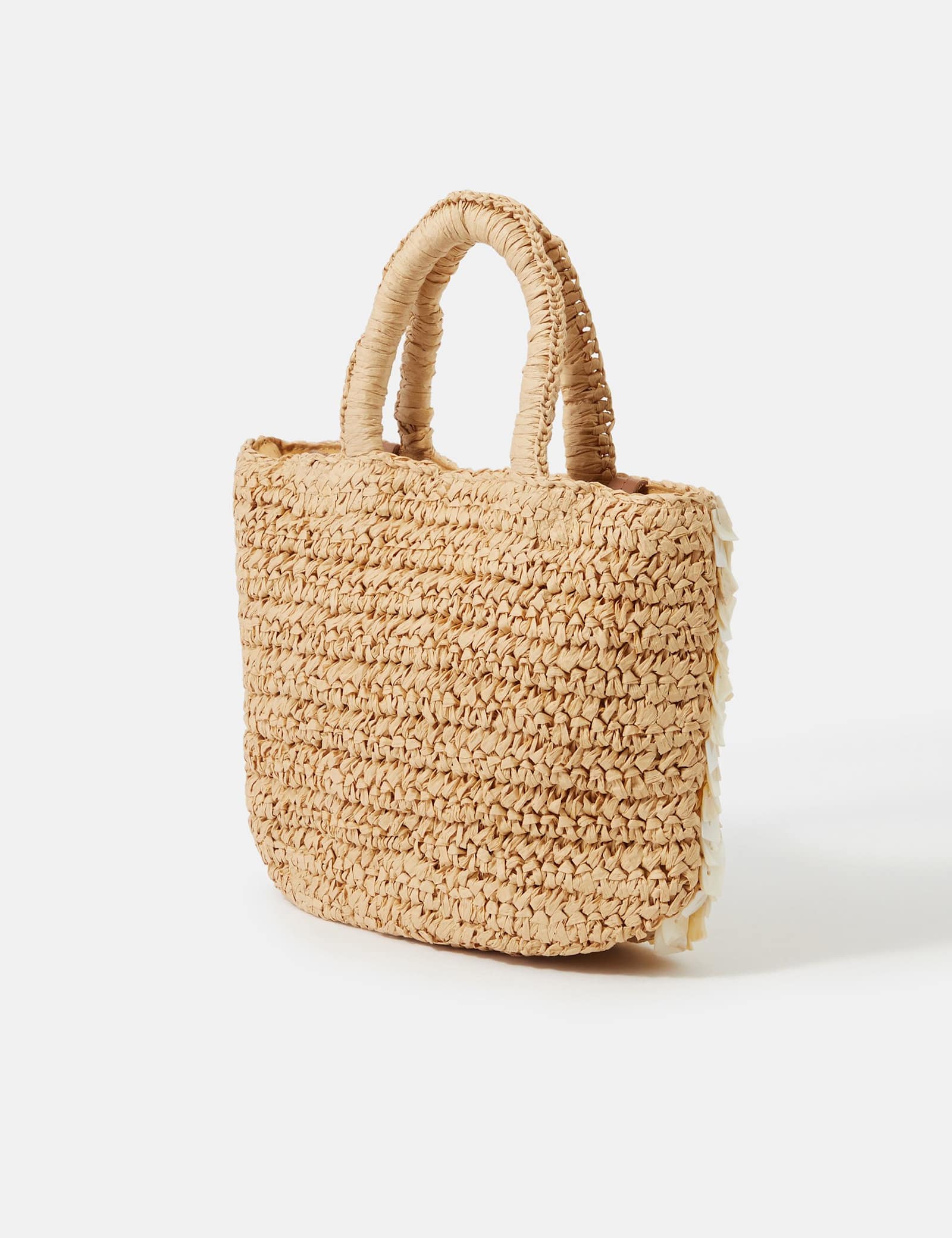 Straw Embellished Grab Bag - image 5