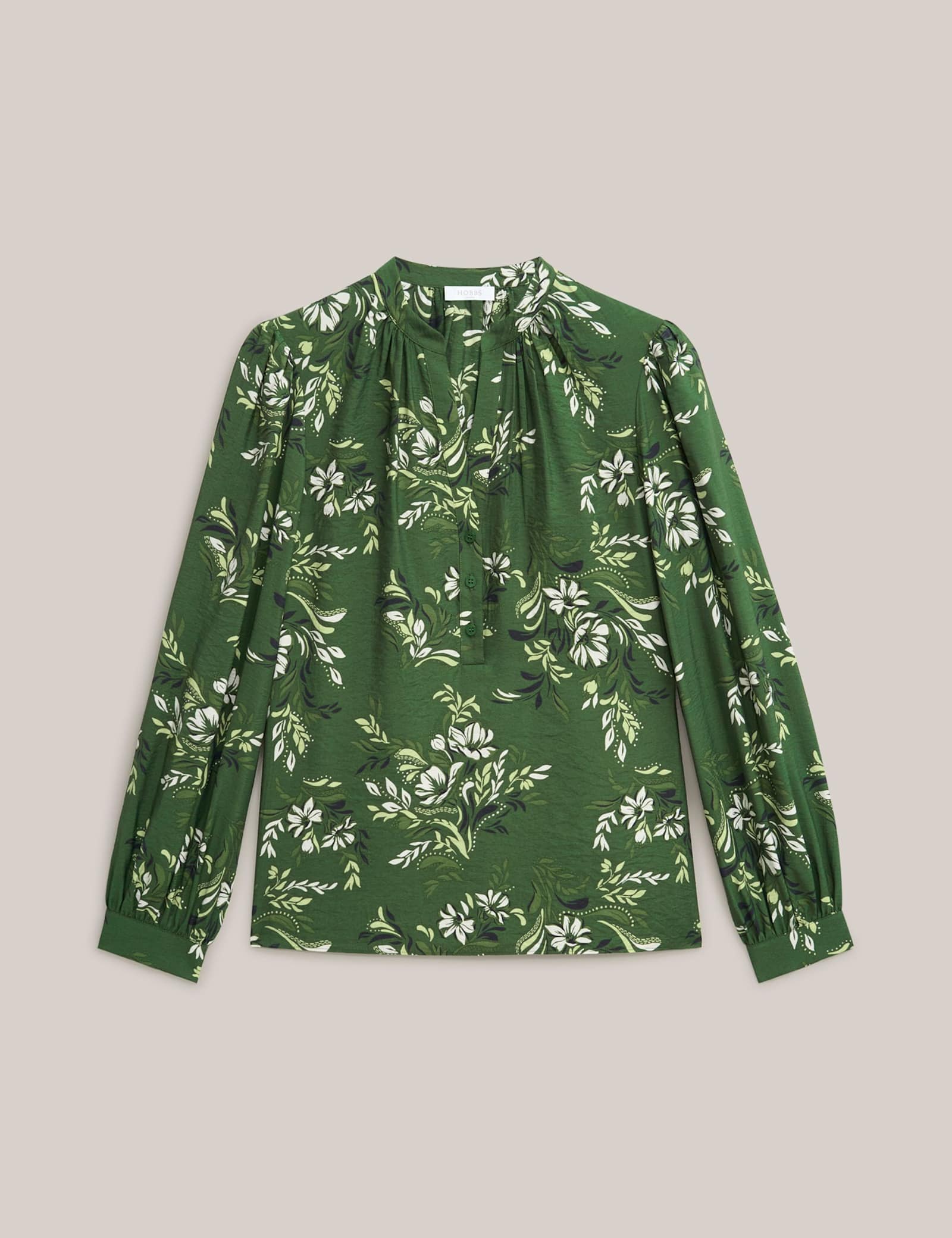 Floral Notch Neck Blouse - image 1