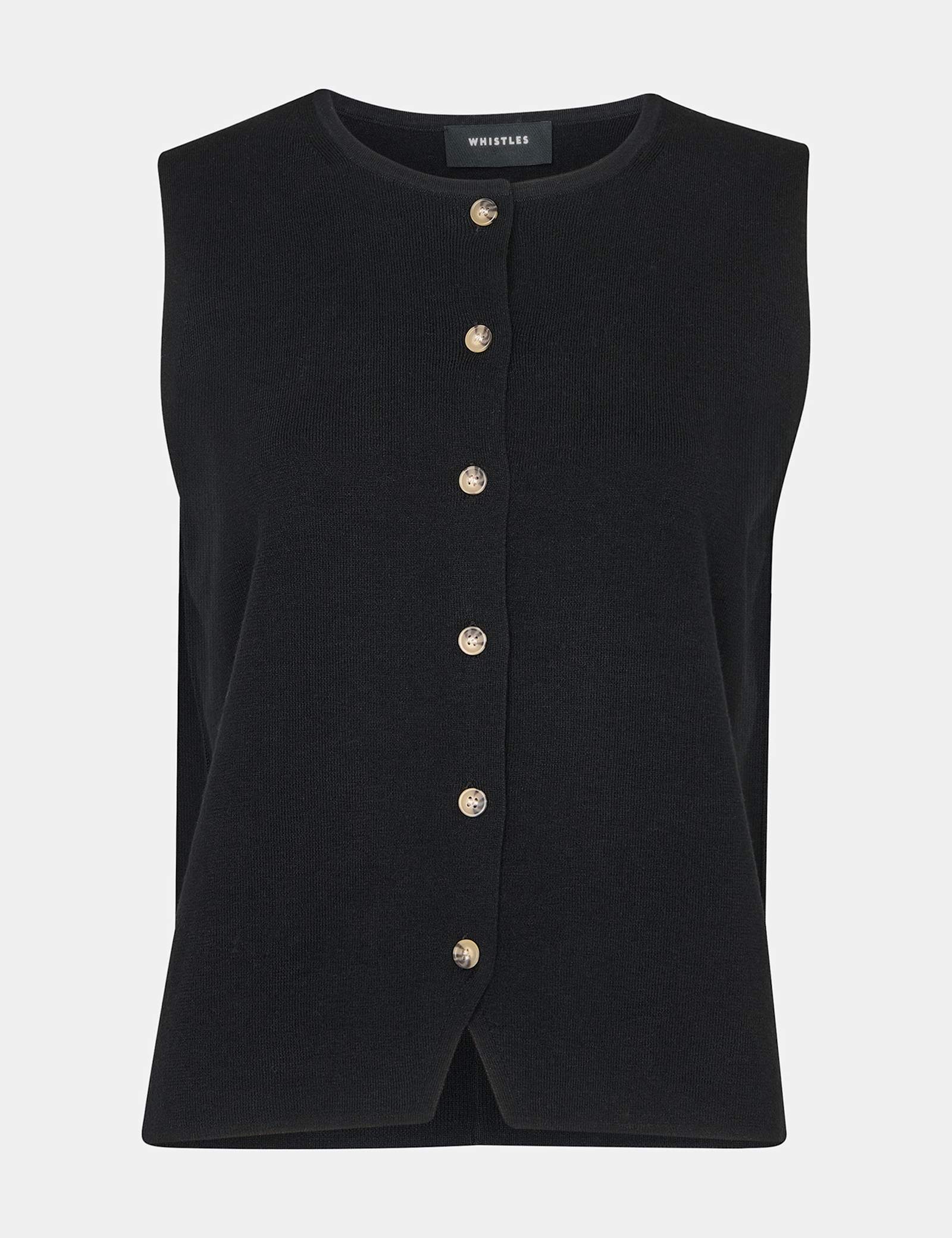 Lucy Cotton Rich Crew Neck Button Through Waistcoat - image 2