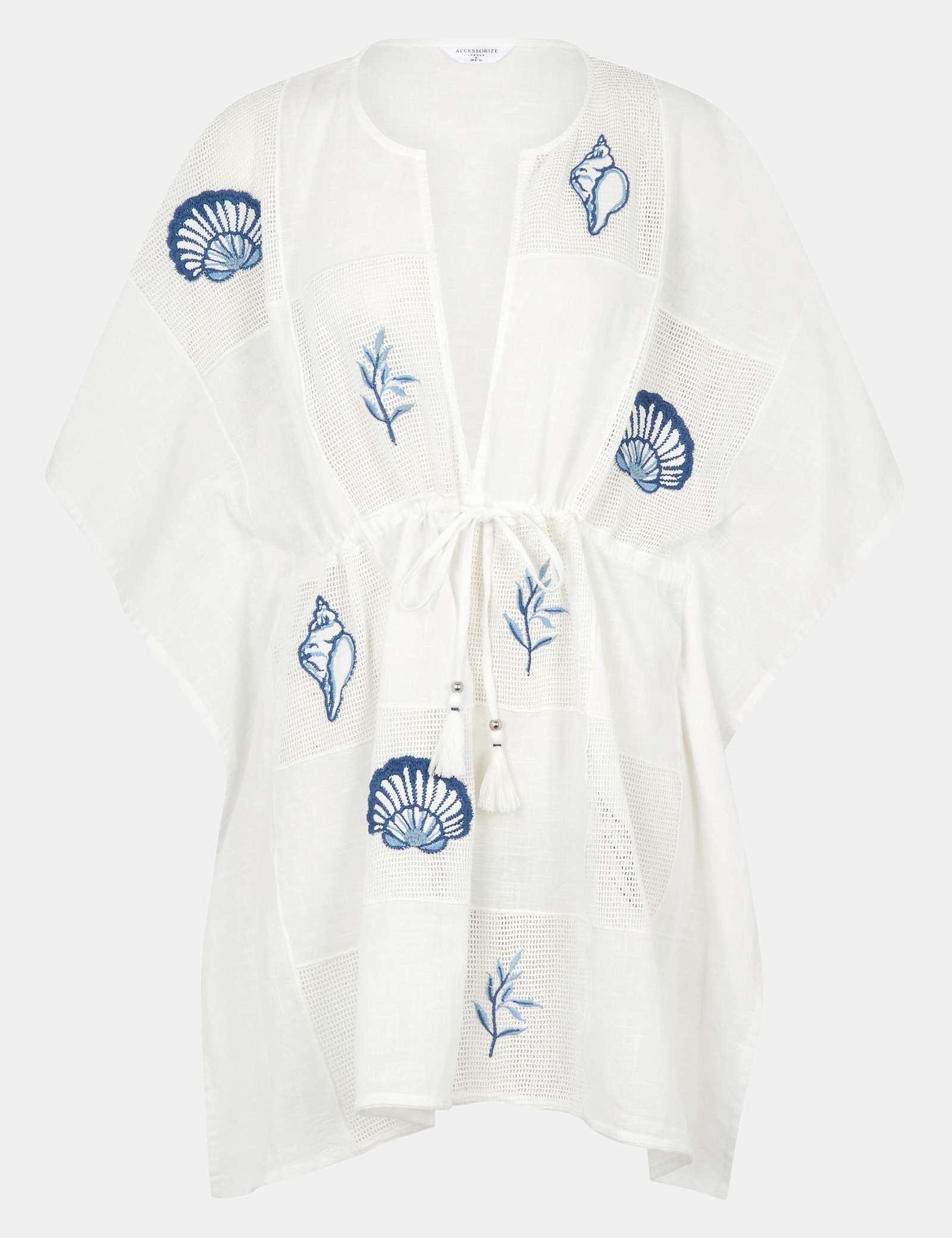 Pure Cotton Shell Patchwork Mini Beach Kaftan - image 1