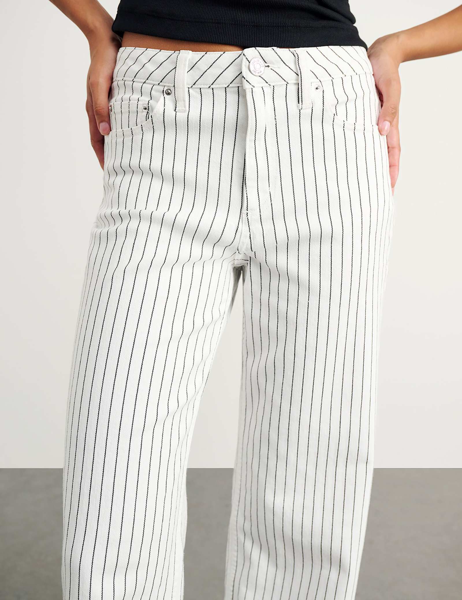 Striped Straight Leg Jeans - image 3