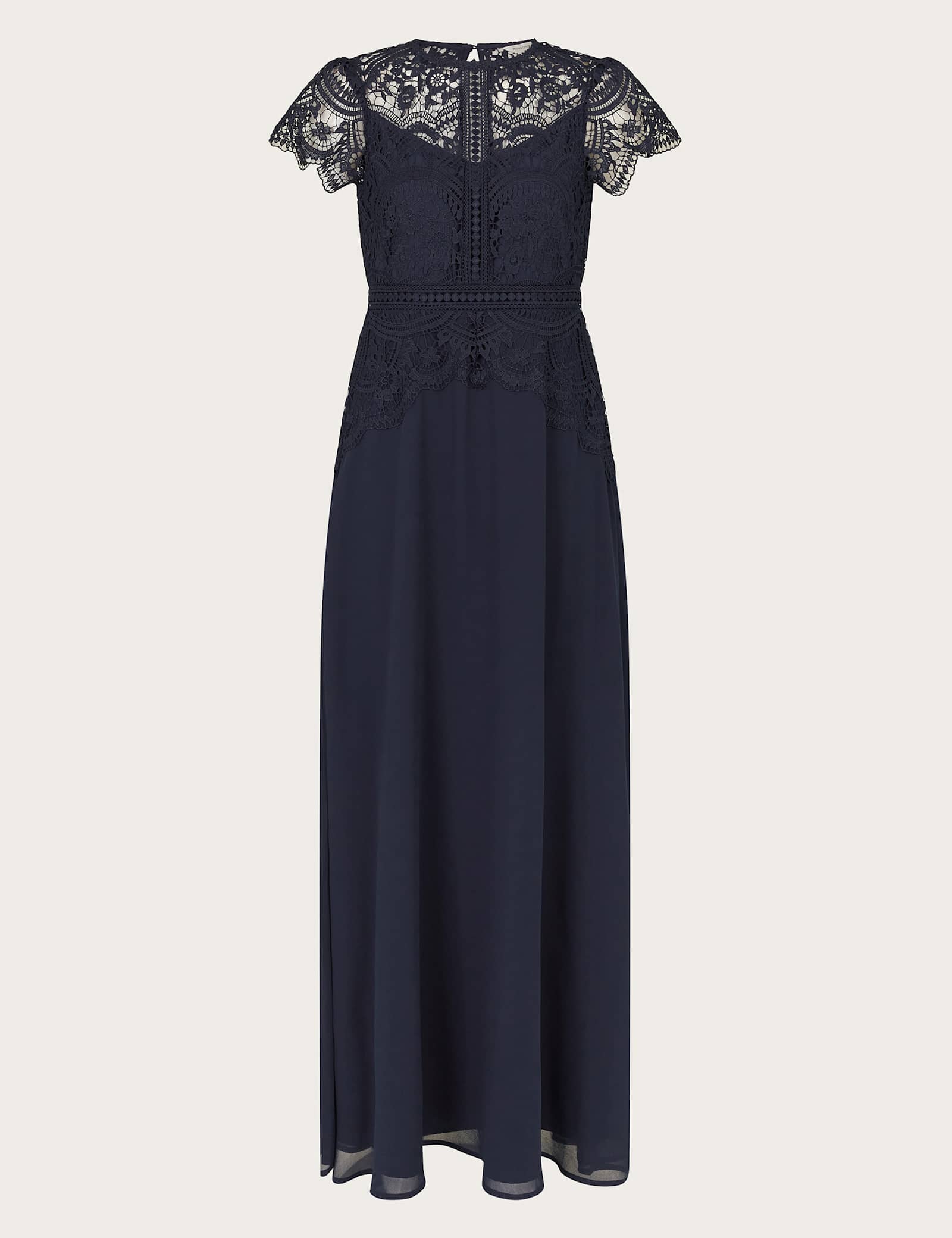 Lace Round Neck Maxi Dress - image 1