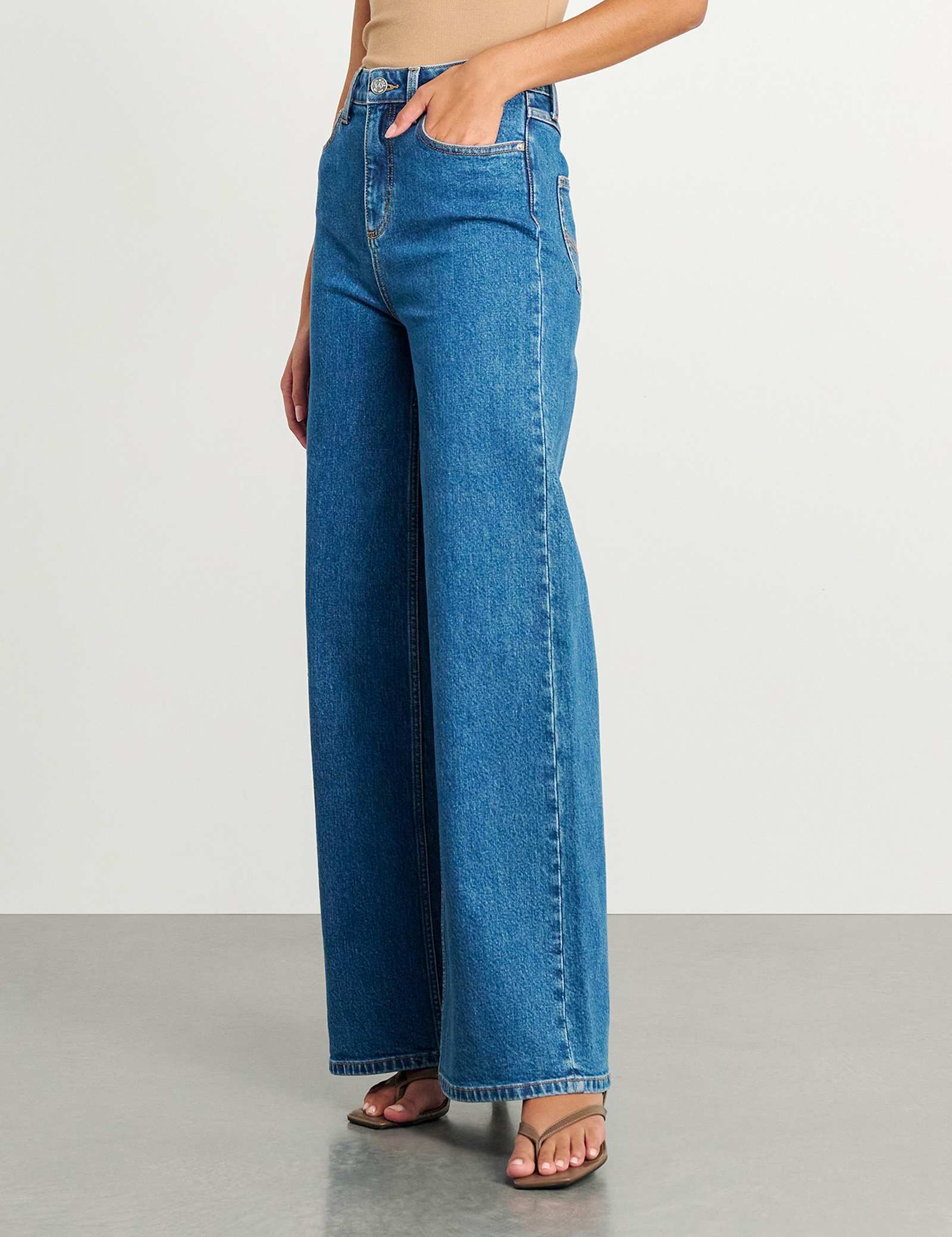 High Waisted Wide Leg Jeans - image 4