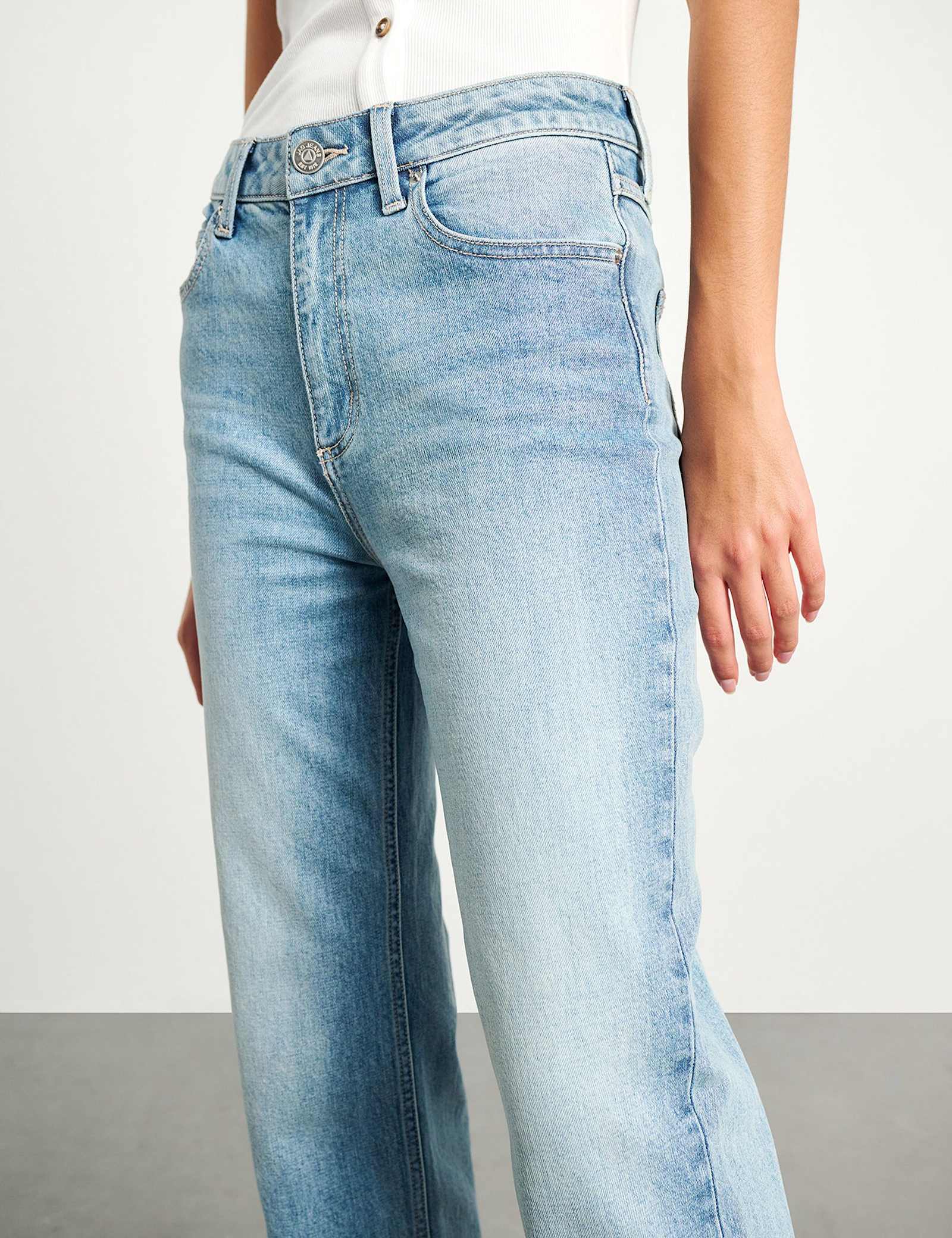 High Waisted Straight Leg Jeans - image 3