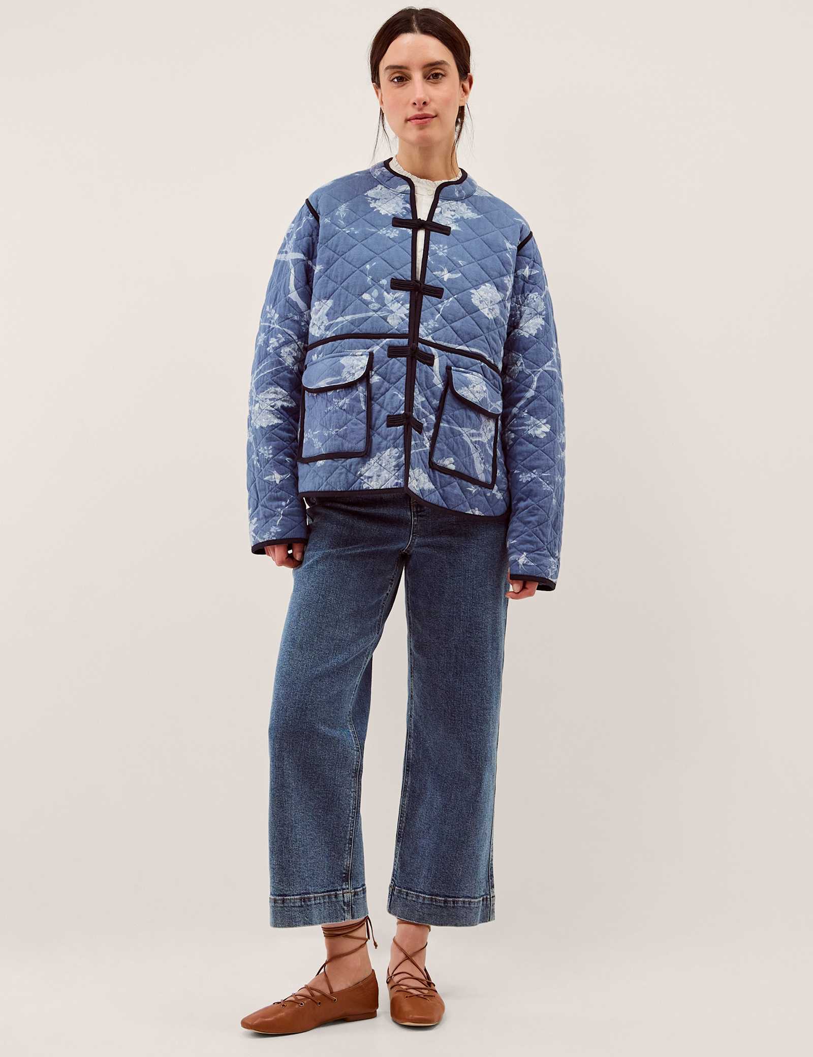 Jersey Printed Quilted Jacket - image 3