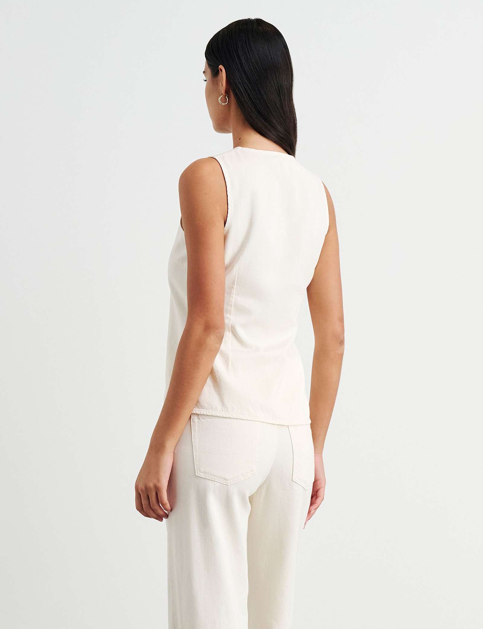 Cotton Rich Denim Longline Vest Top - image 5