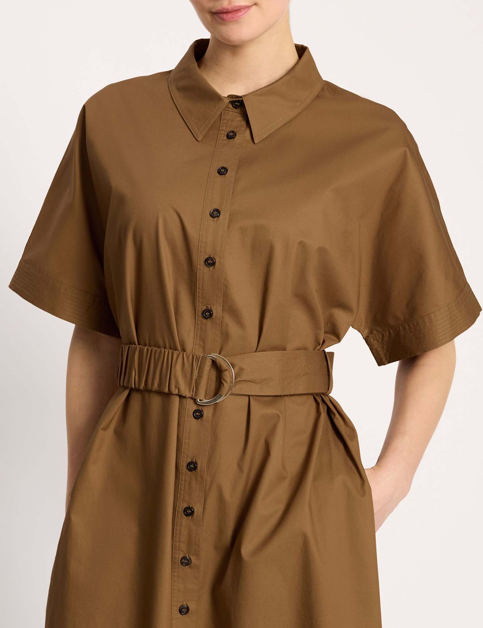 Pure Cotton Midi Shirt Dress - image 3