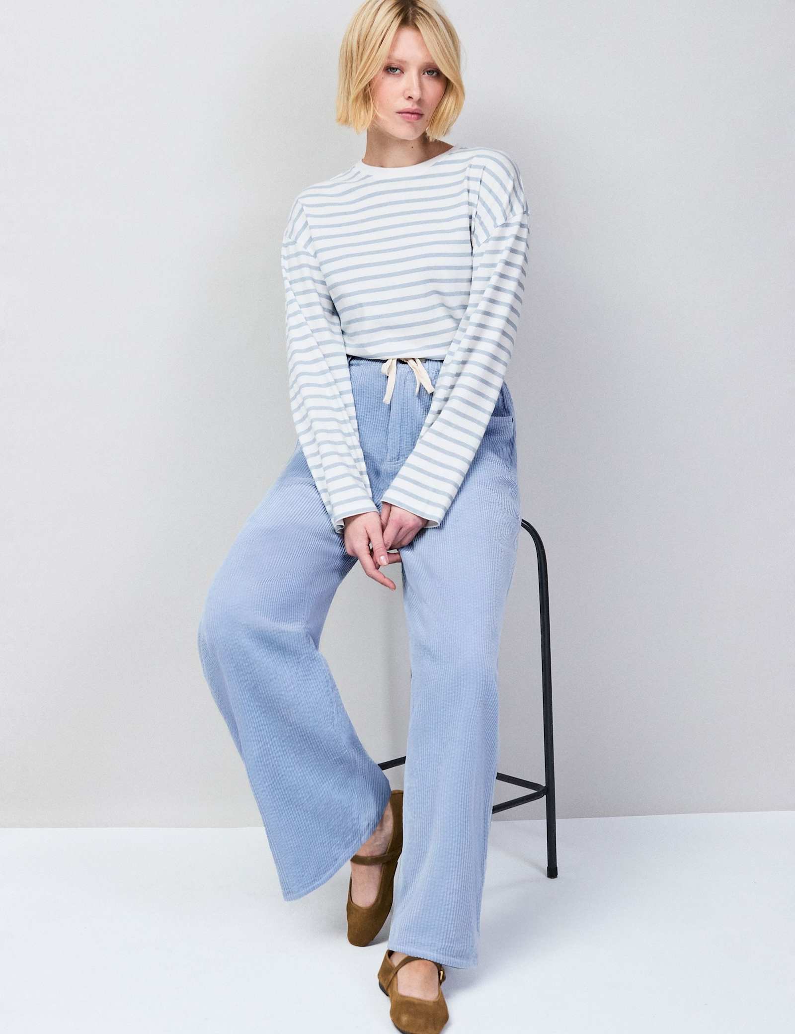 Pure Cotton Striped Crew Neck T-Shirt - image 3