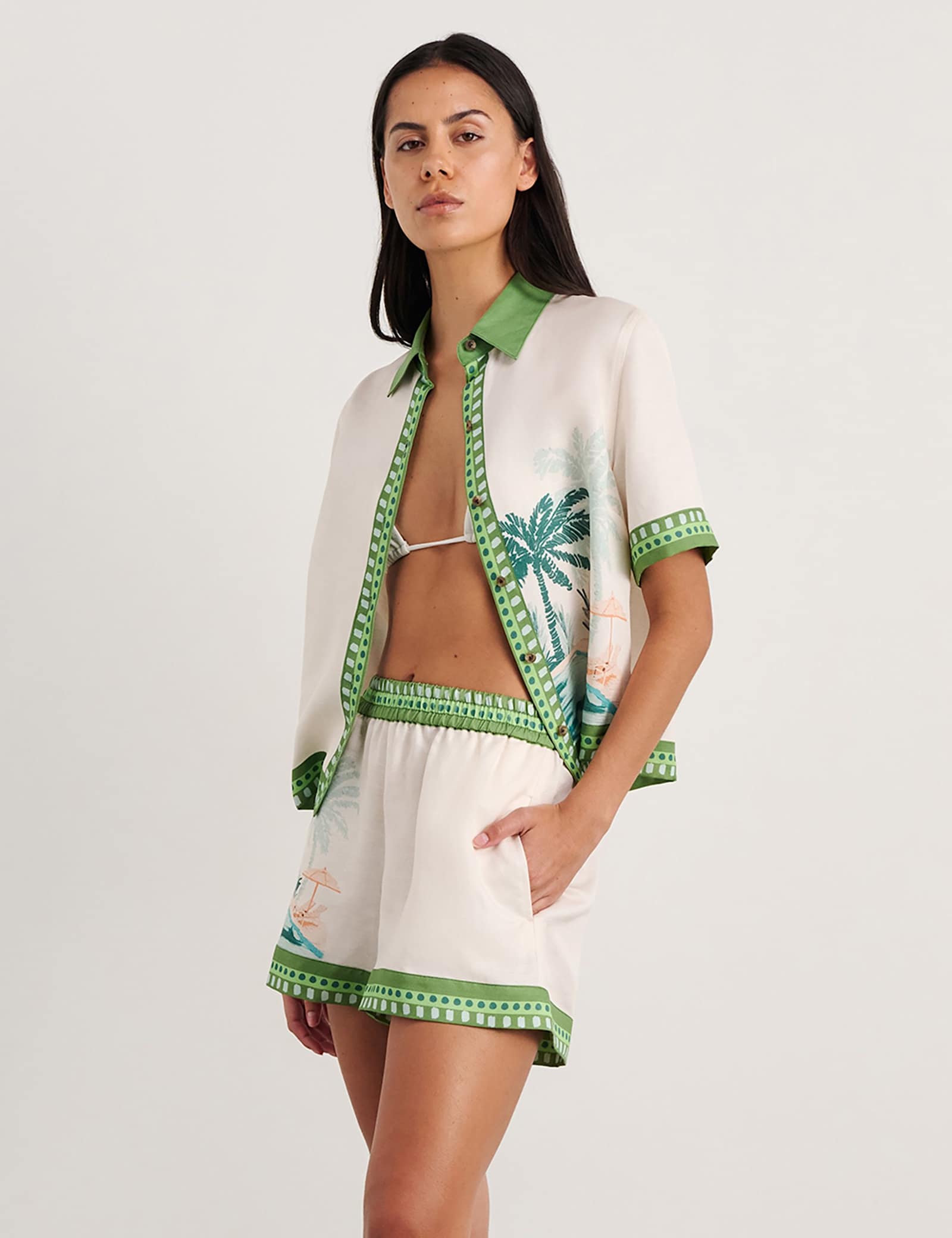 Lyocell Rich Printed Collared Shirt - image 5