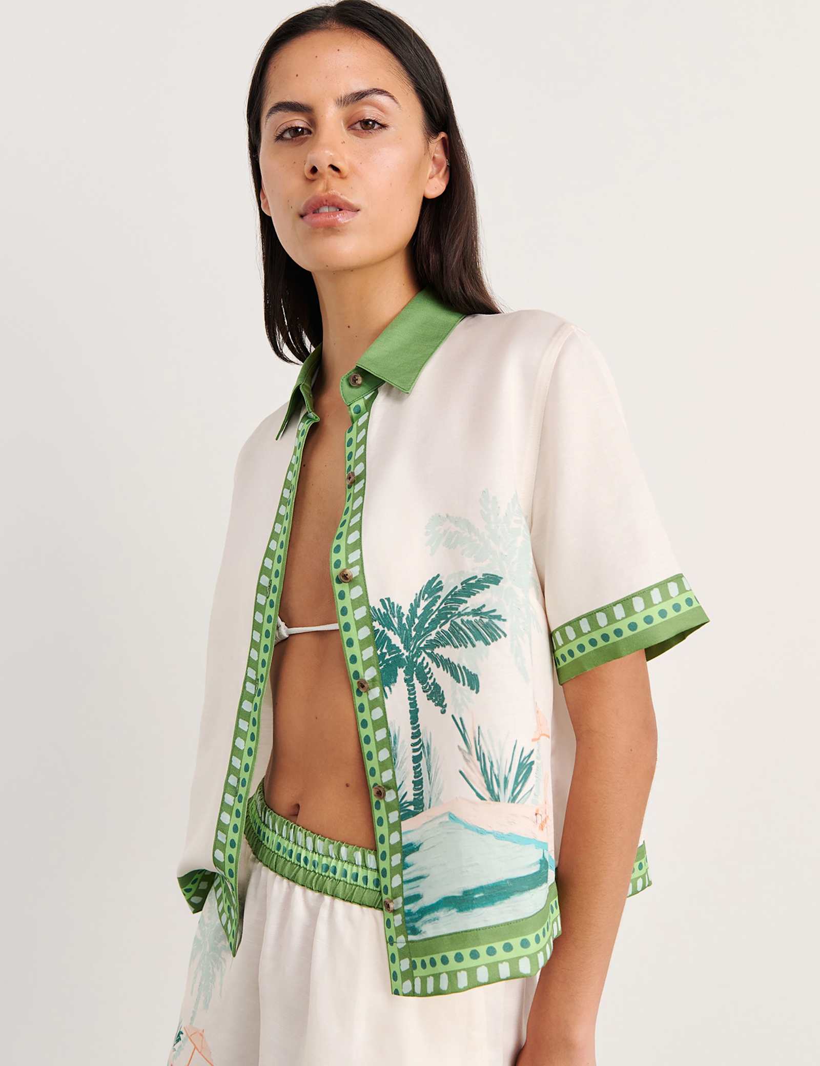 Lyocell Rich Printed Collared Shirt - image 3