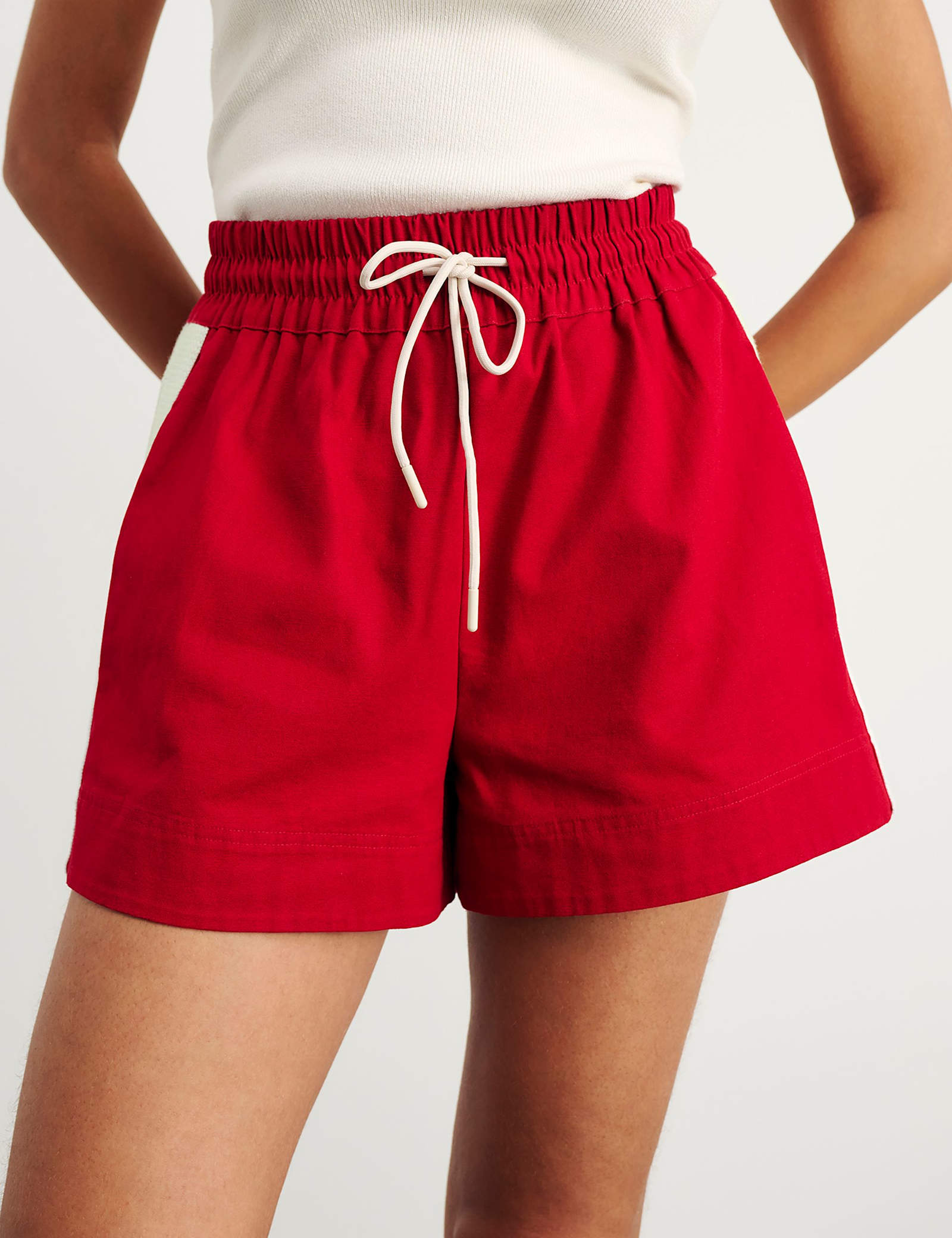 Pure Cotton Side Stripe High Waisted Shorts - image 1