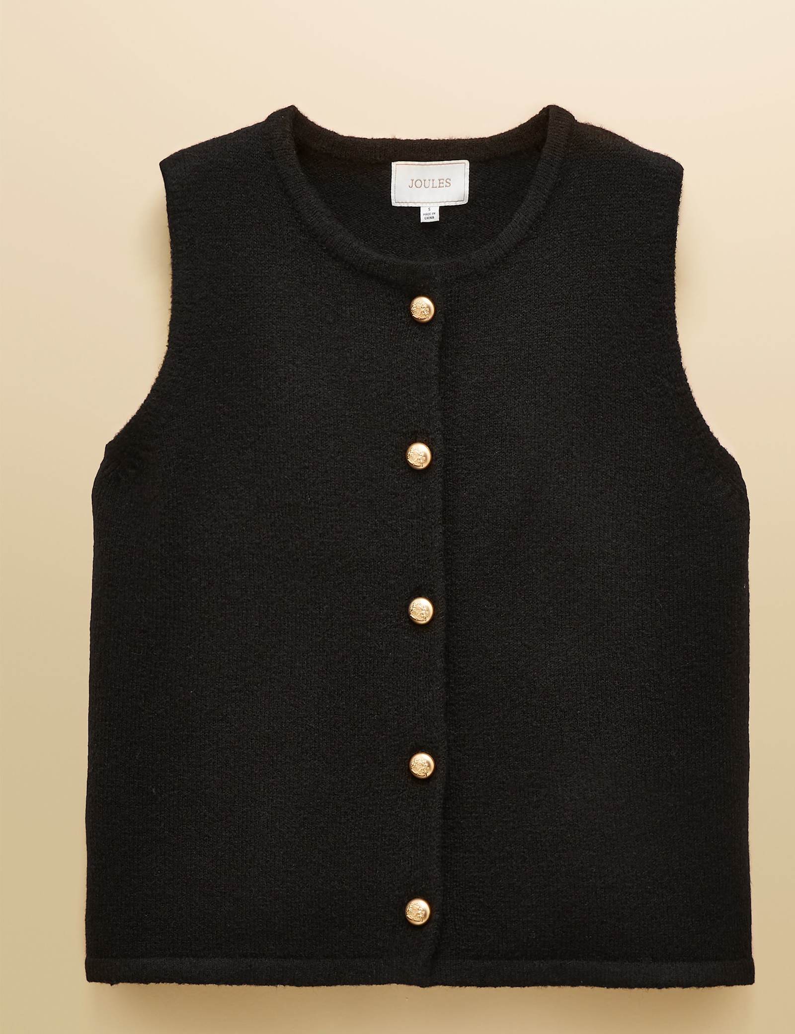 Textured Button Detail Knitted Vest - image 1