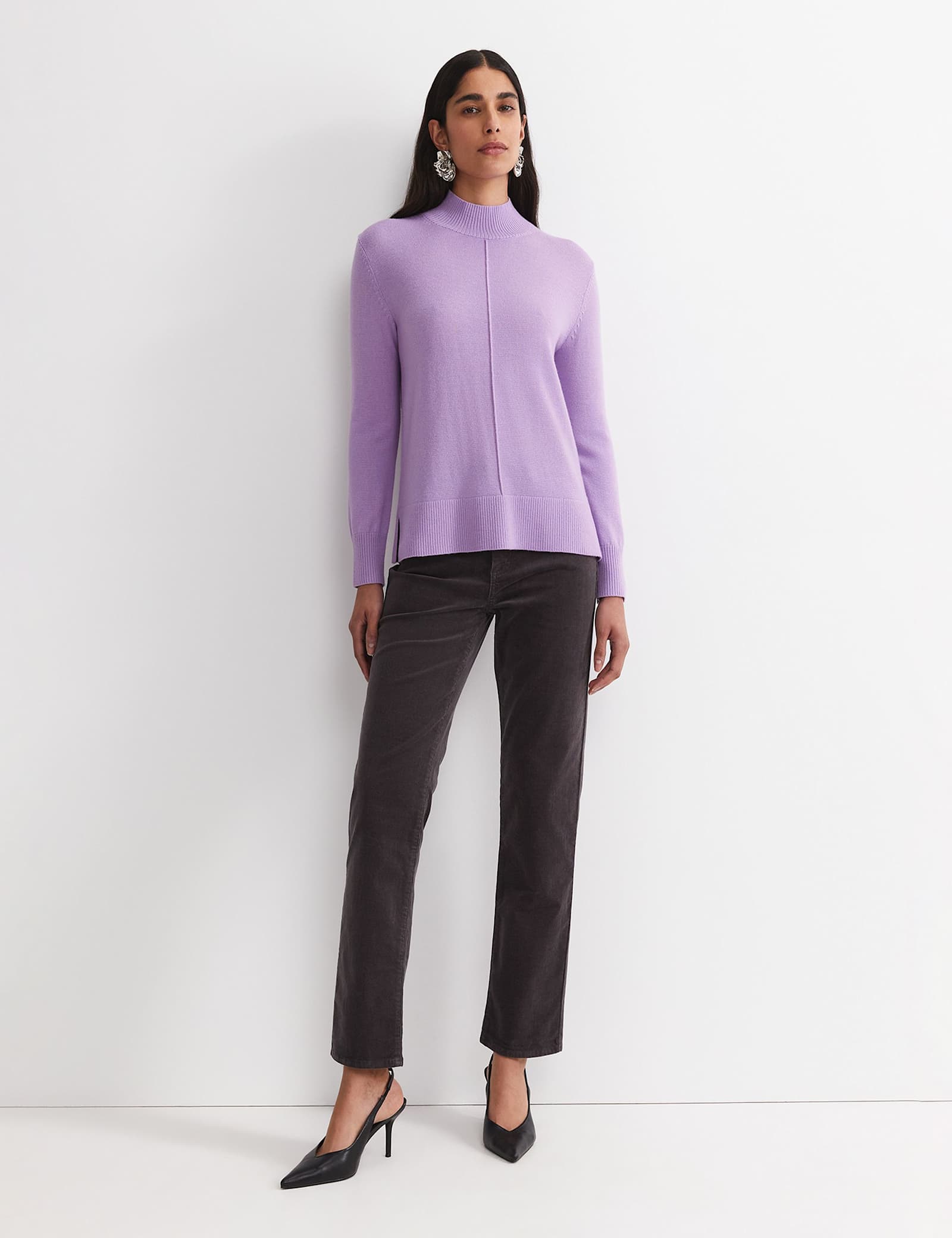 Pure Wool Funnel Neck Sweatshirt - image 1