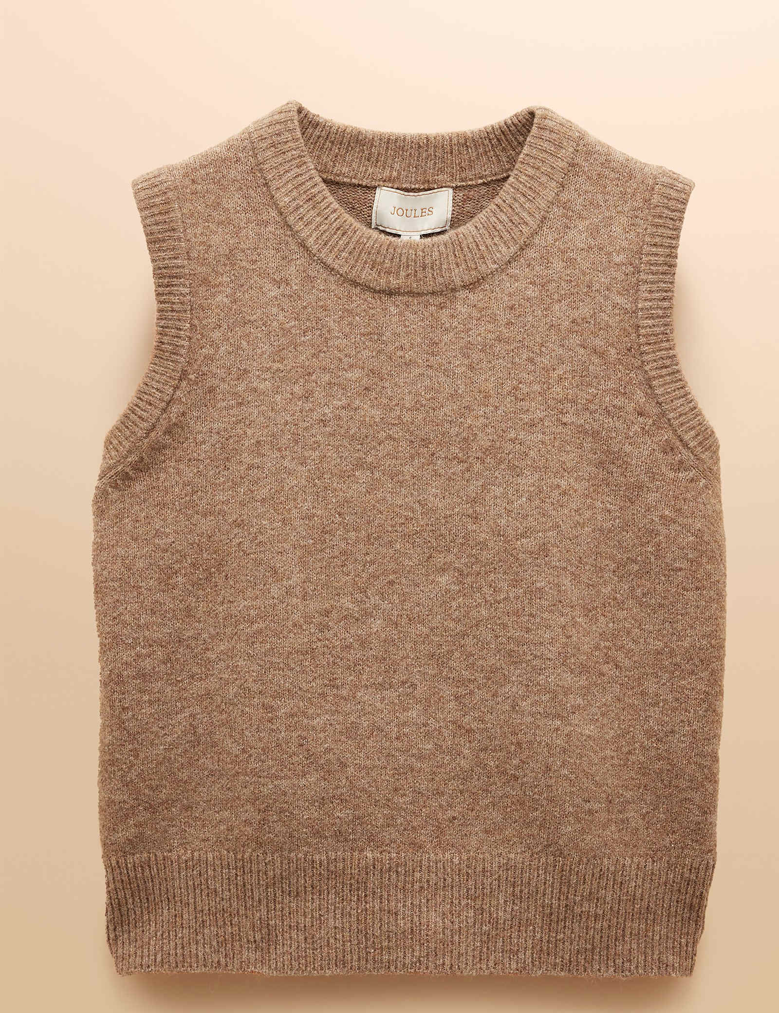 Textured Crew Neck Knitted Vest - image 1