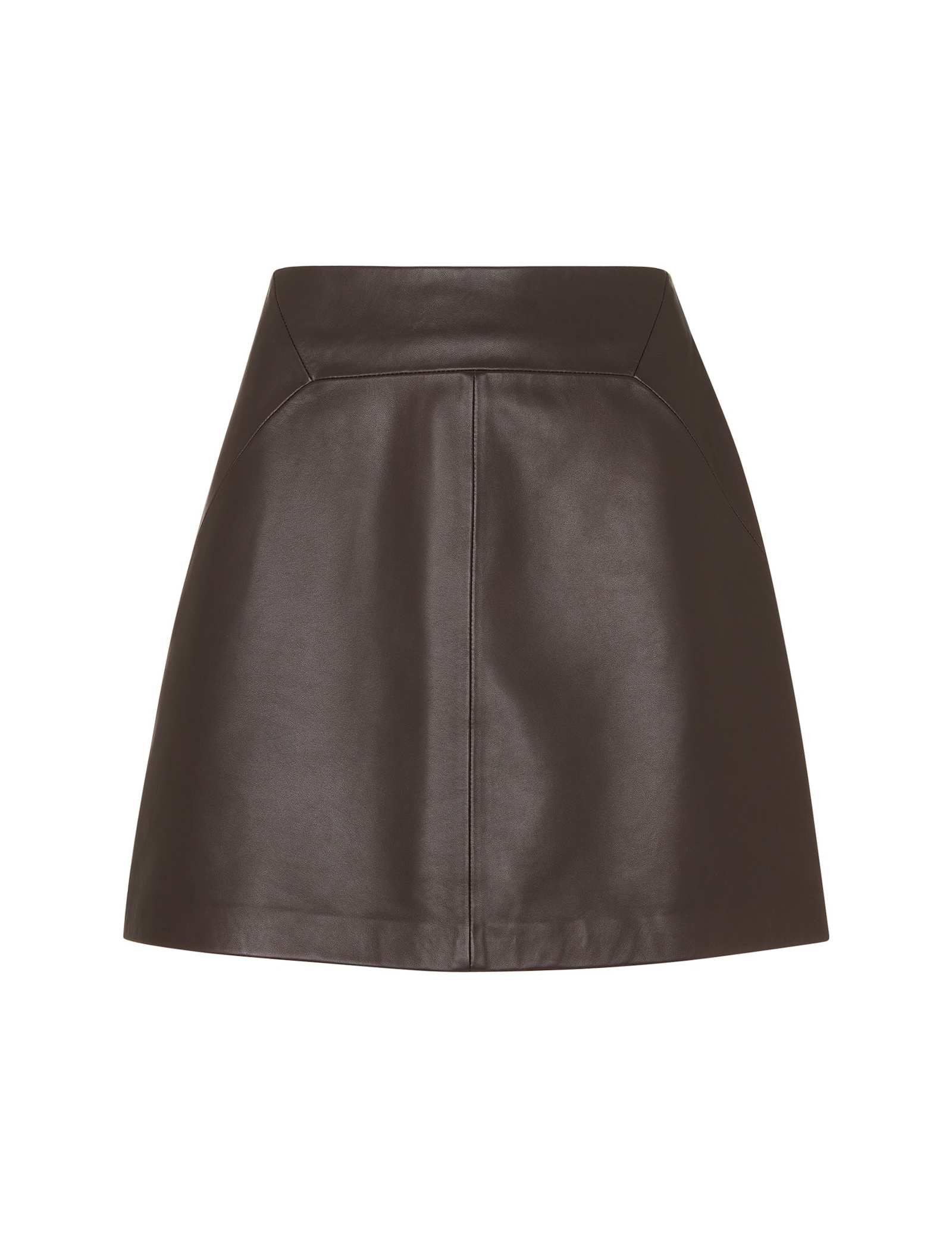 Leather Mini A-Line Skirt - image 2