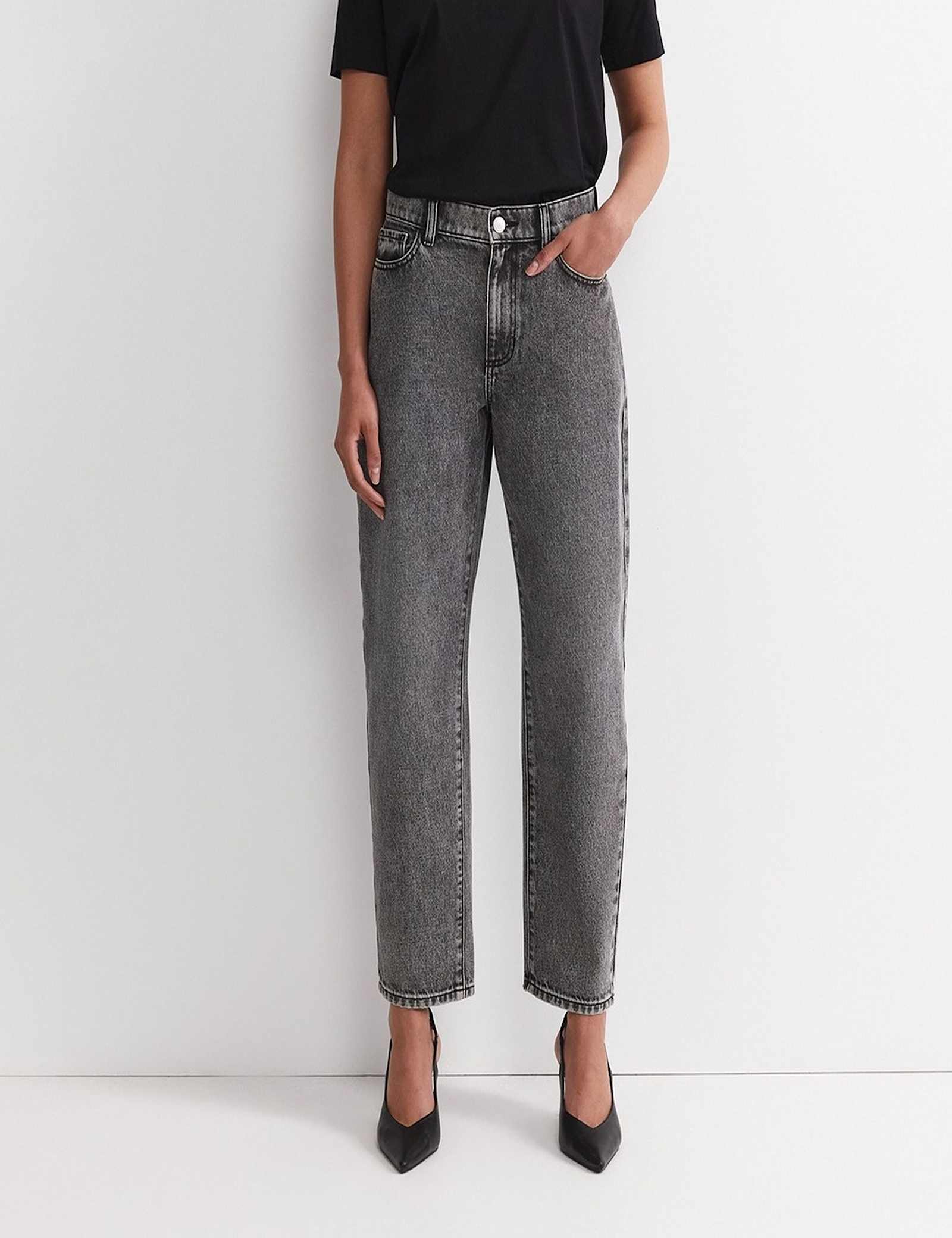 High Waisted Barrel Leg Jeans - image 1