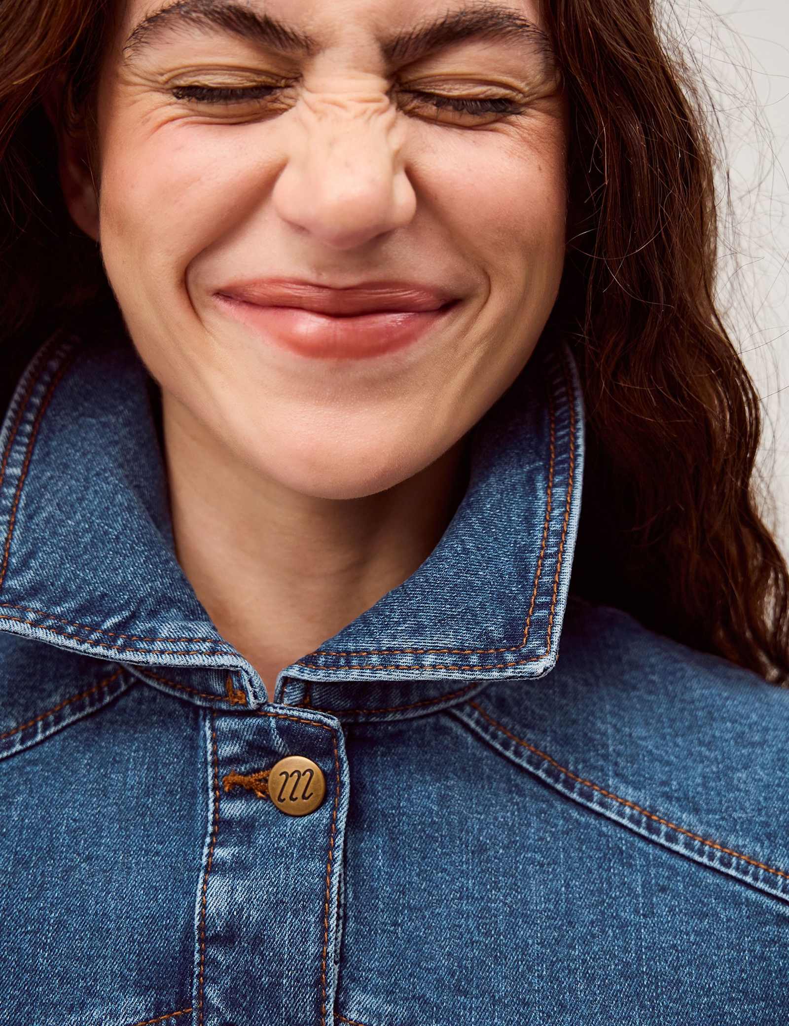 Denim Collared Jacket - image 4
