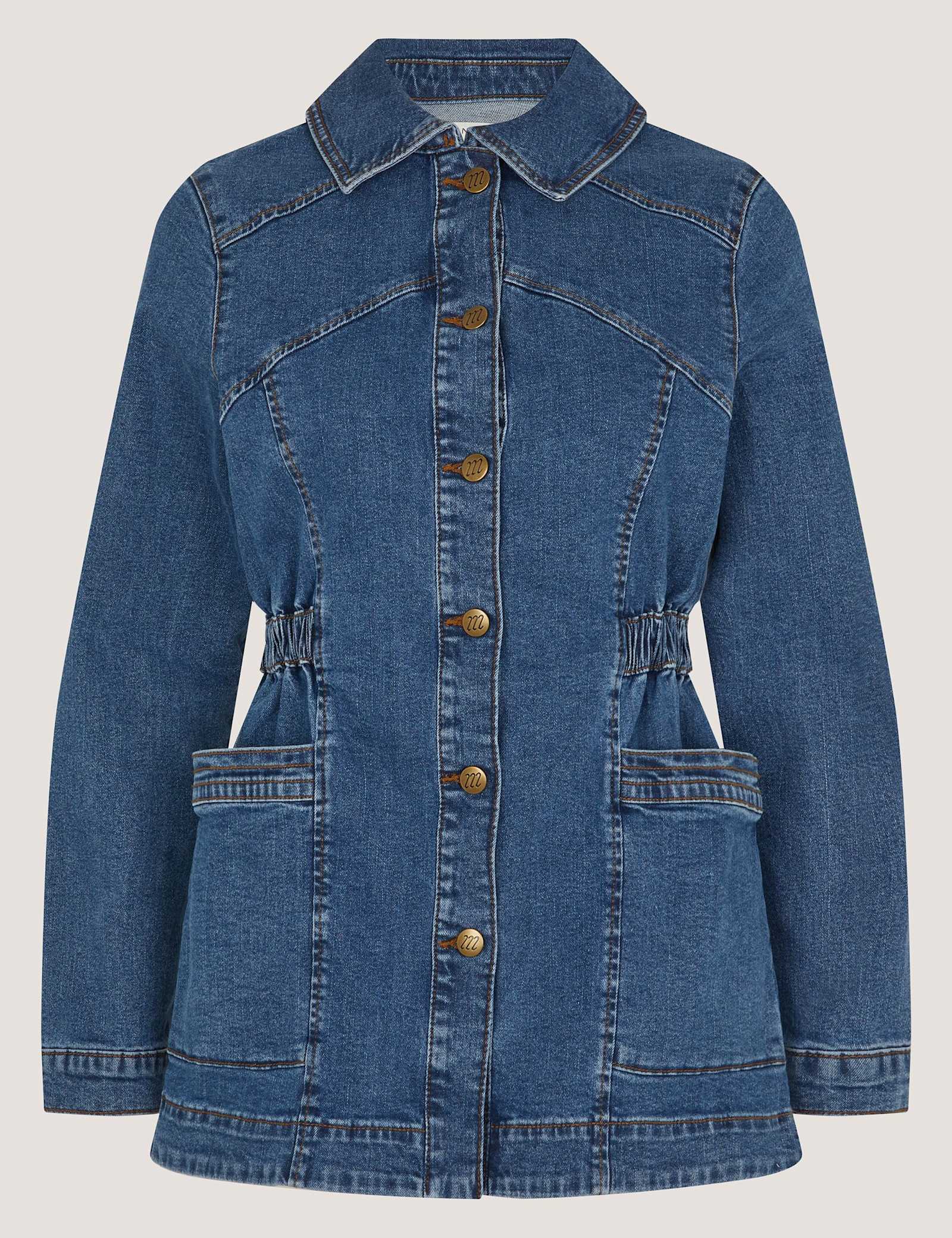Denim Collared Jacket - image 1