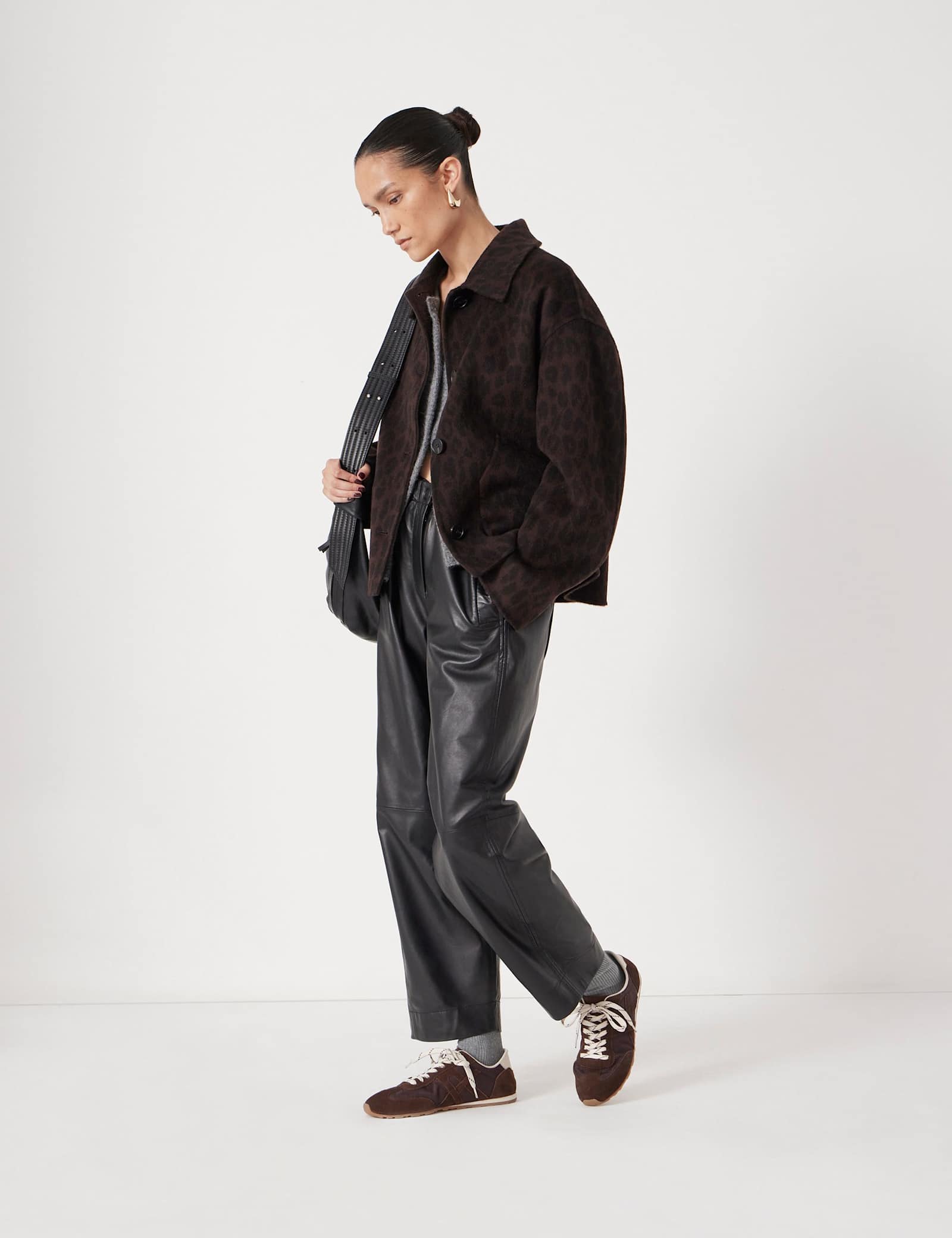 Pure Wool Leopard Print Double Faced Jacket - image 5