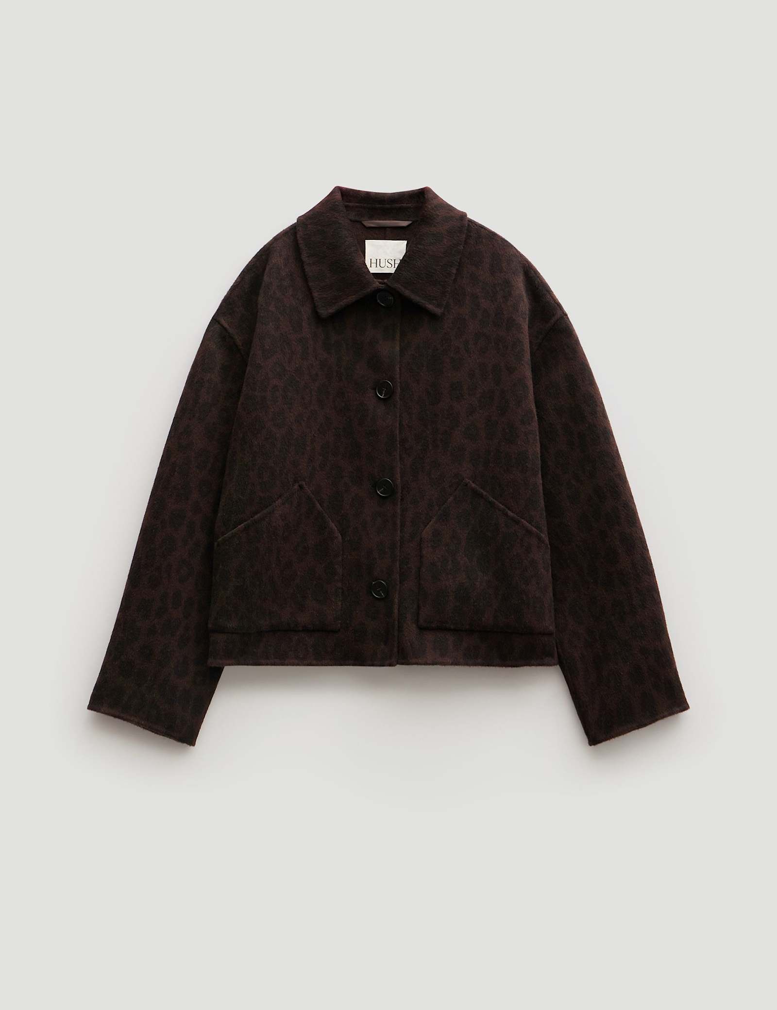 Pure Wool Leopard Print Double Faced Jacket - image 1