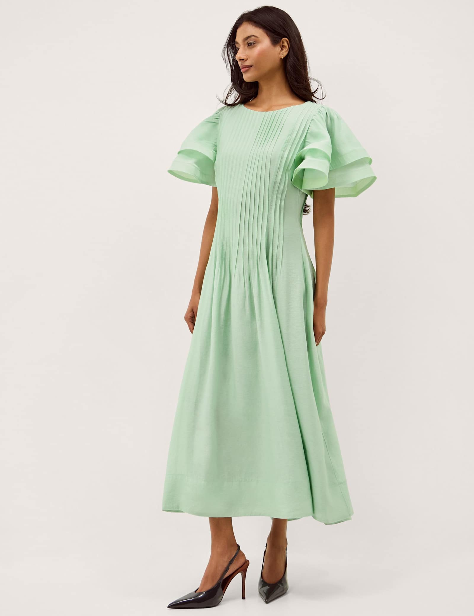 Slash Neck Midaxi Skater Dress - image 2