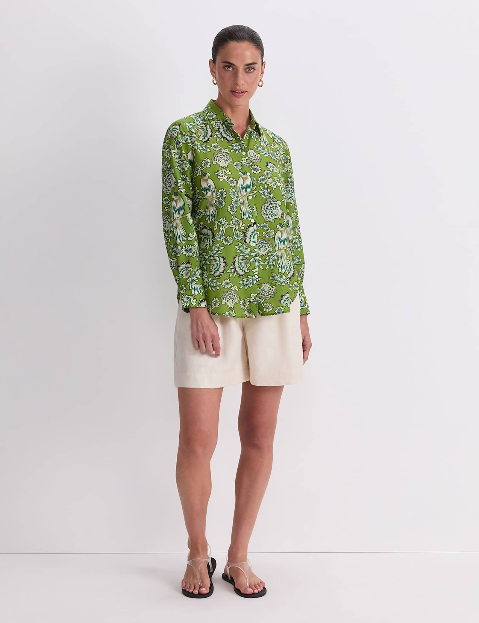 Floral Shirt with Silk - image 5