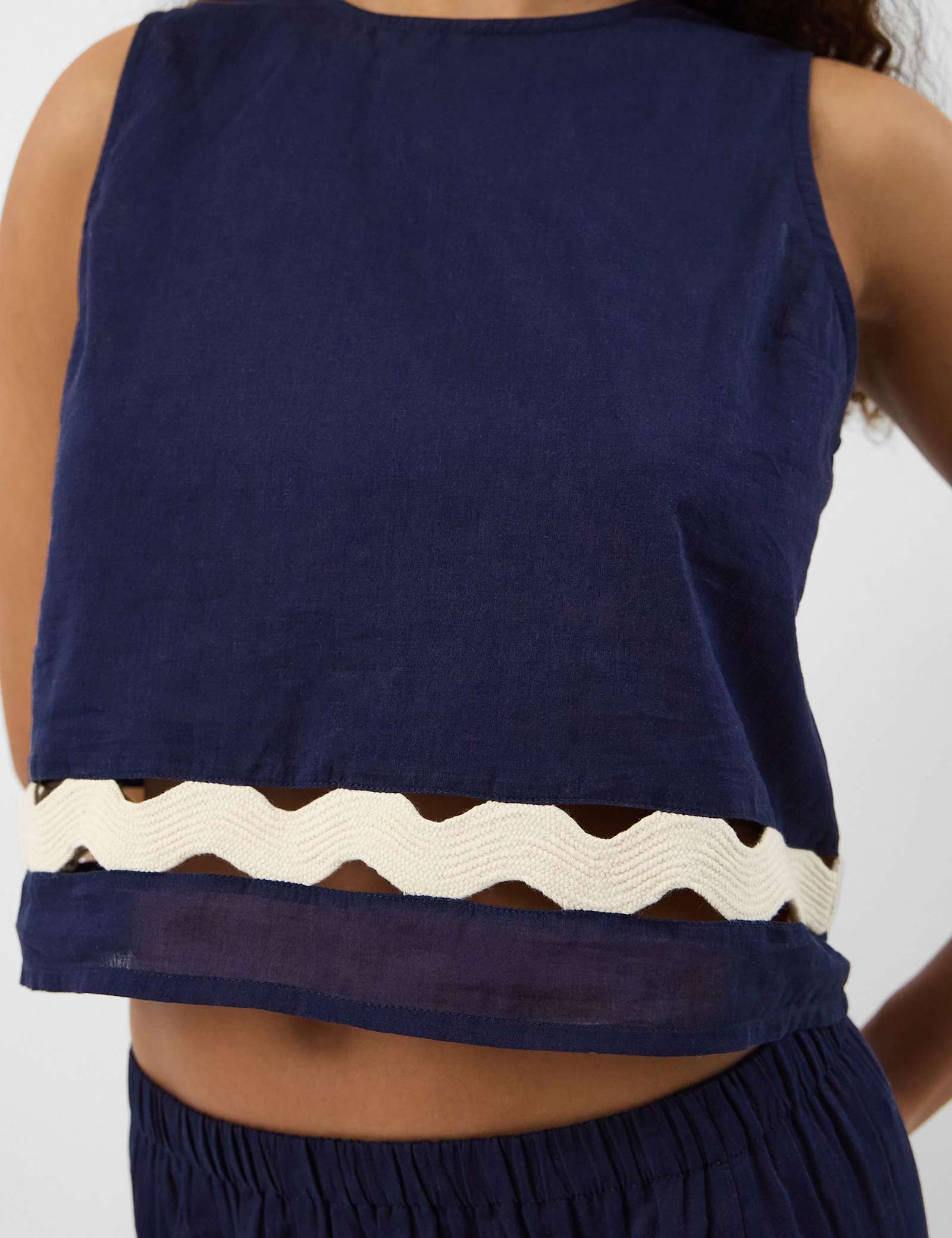 Pure Cotton Round Neck Vest Top - image 3
