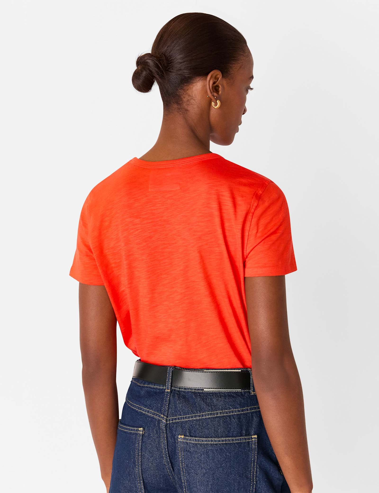 Cotton Rich Double Trim Crew Neck T-Shirt - image 4
