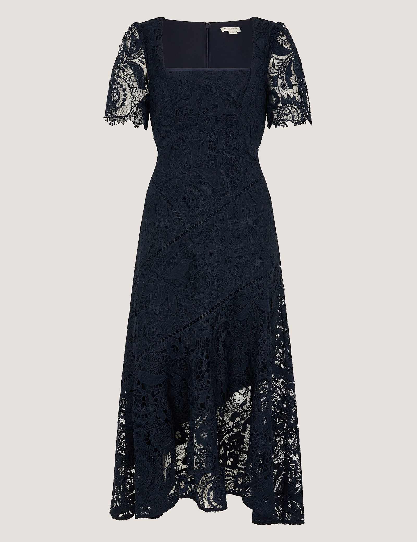 Lace Sweetheart Neckline Midi Skater Dress - image 1