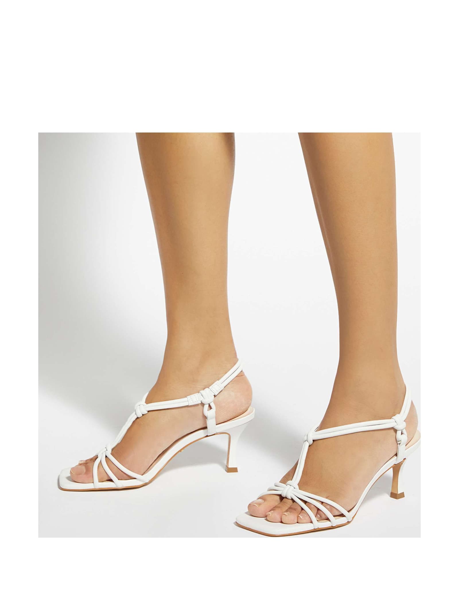 Leather T-Bar Strappy Kitten Heel Sandals - image 4