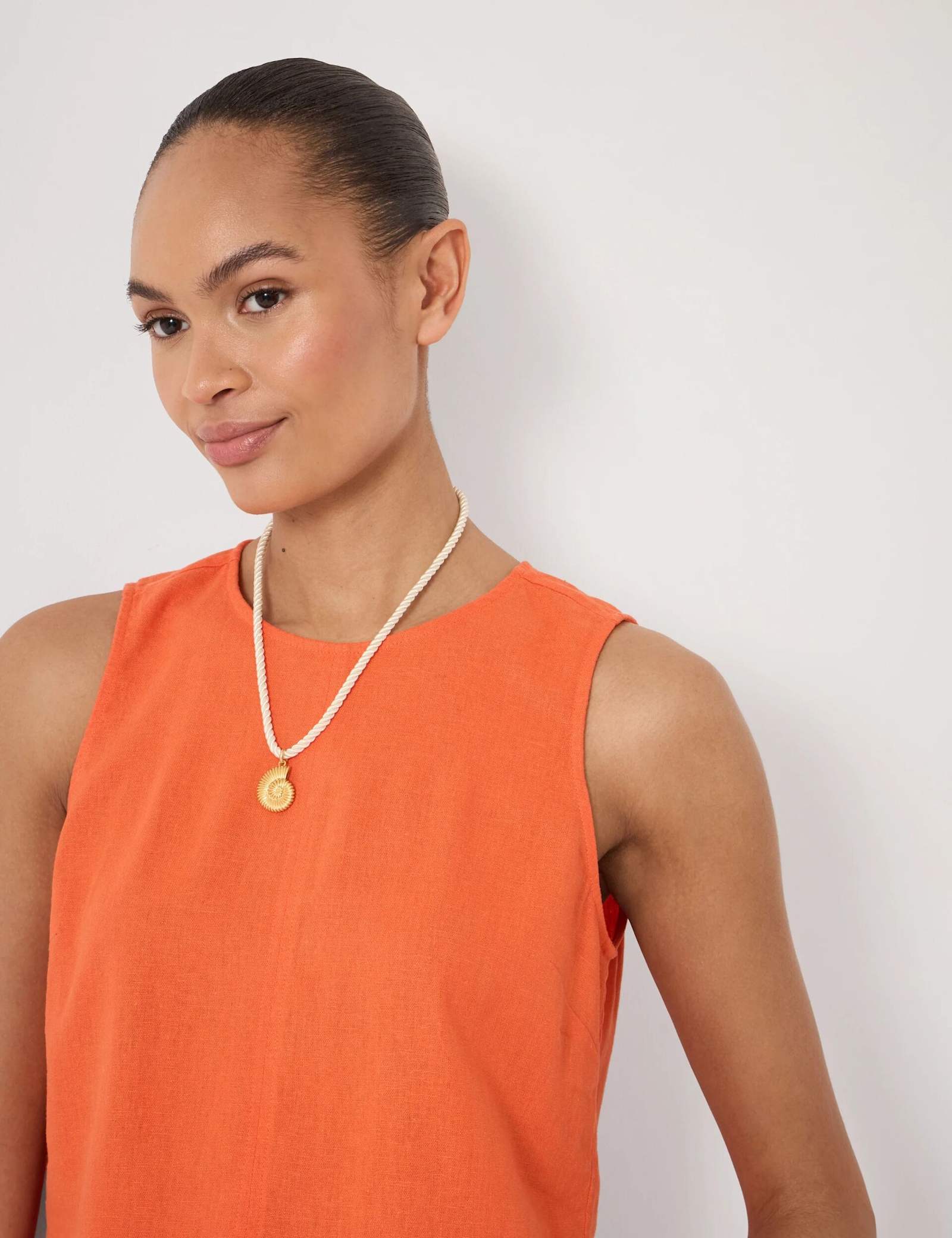 Linen Blend Shell Top - image 4