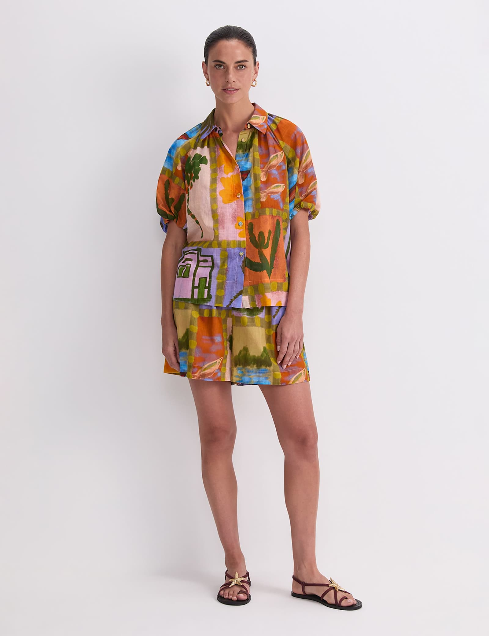 Pure Cotton Floral Shirt - image 3