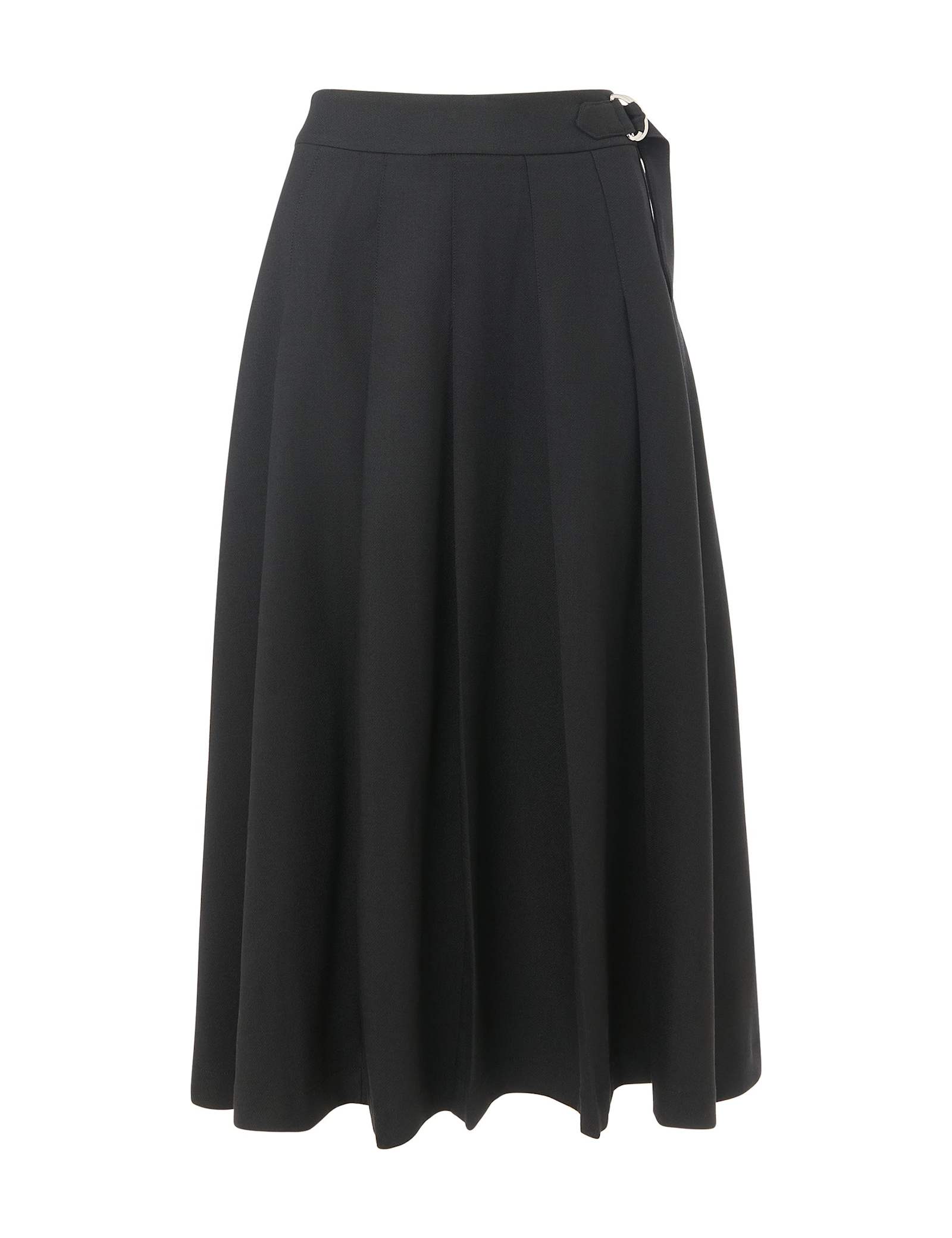 Wool Blend Pleated Midi Kilt Skirt - image 1